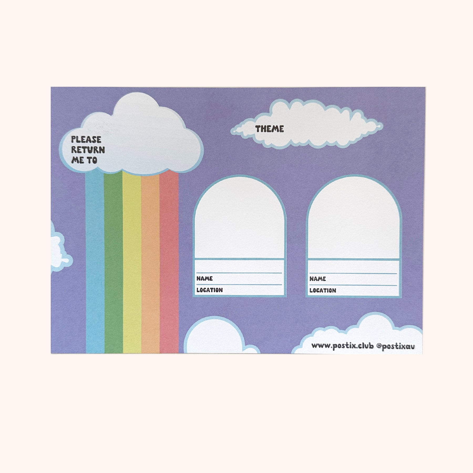  Rainbow Sky Adventures Travelling Sticker Card 5 Pack、mySite、ghnorth