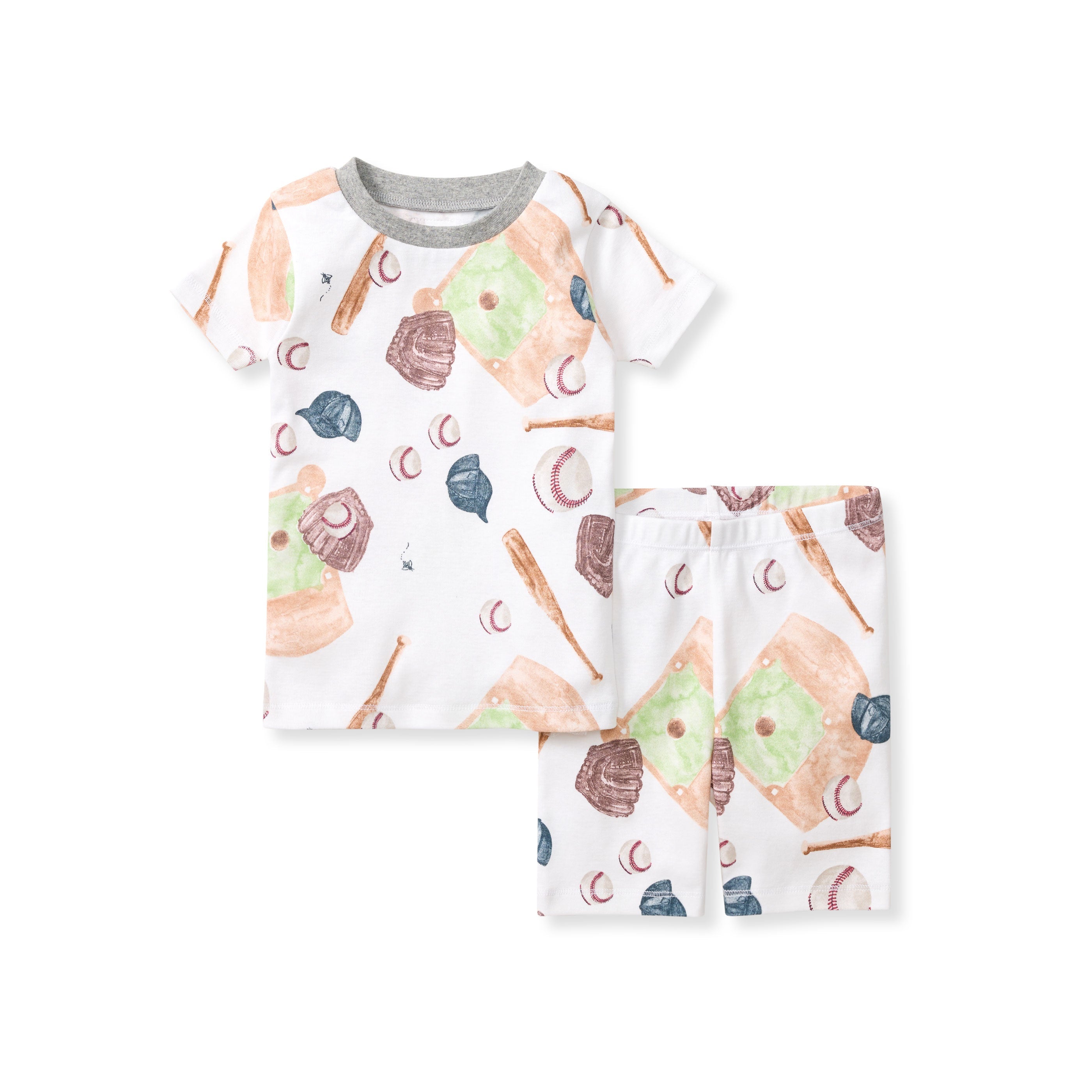 Baseball Organic Cotton Two-Piece Pajamas、mySite、g9winljtr