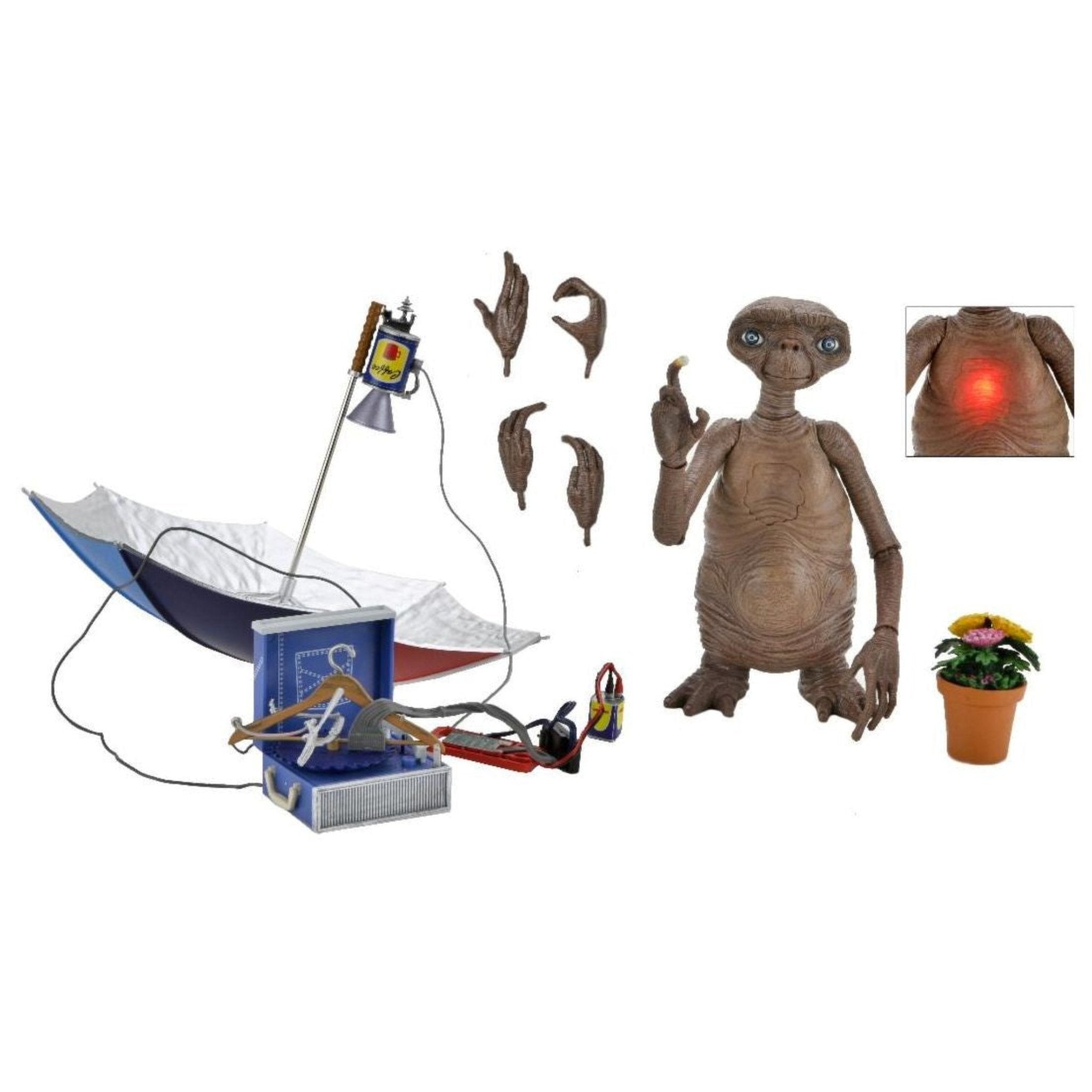 NECA 40th Anniversary Ultimate Deluxe E.T. with LED Light-up Chest、mySite、hgirdovlk