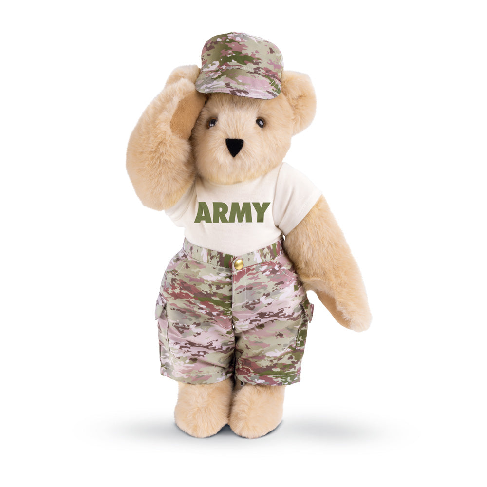 15 In. Honorable Hugs Camouflage Bear、mySite、g9winljtr
