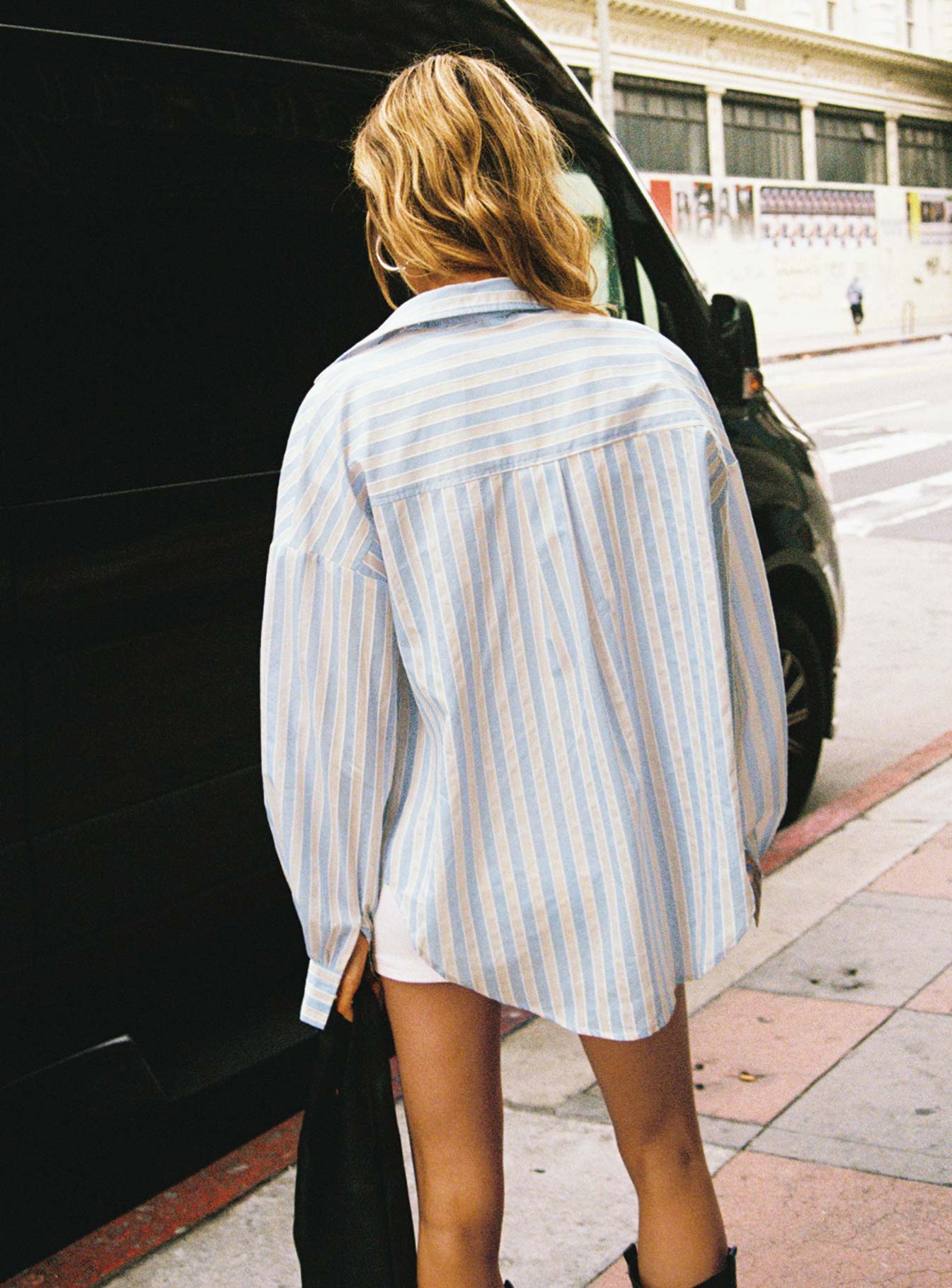 Santiaga Shirt Beige / Blue、mySite、solidvoid