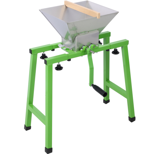 7L Manual Juicer Grinder With stand,Portable Fruit crusher with wheel Stainless Steel fruit Scratter Pulper for Wine and Cider Pressing、、eastwooduniform