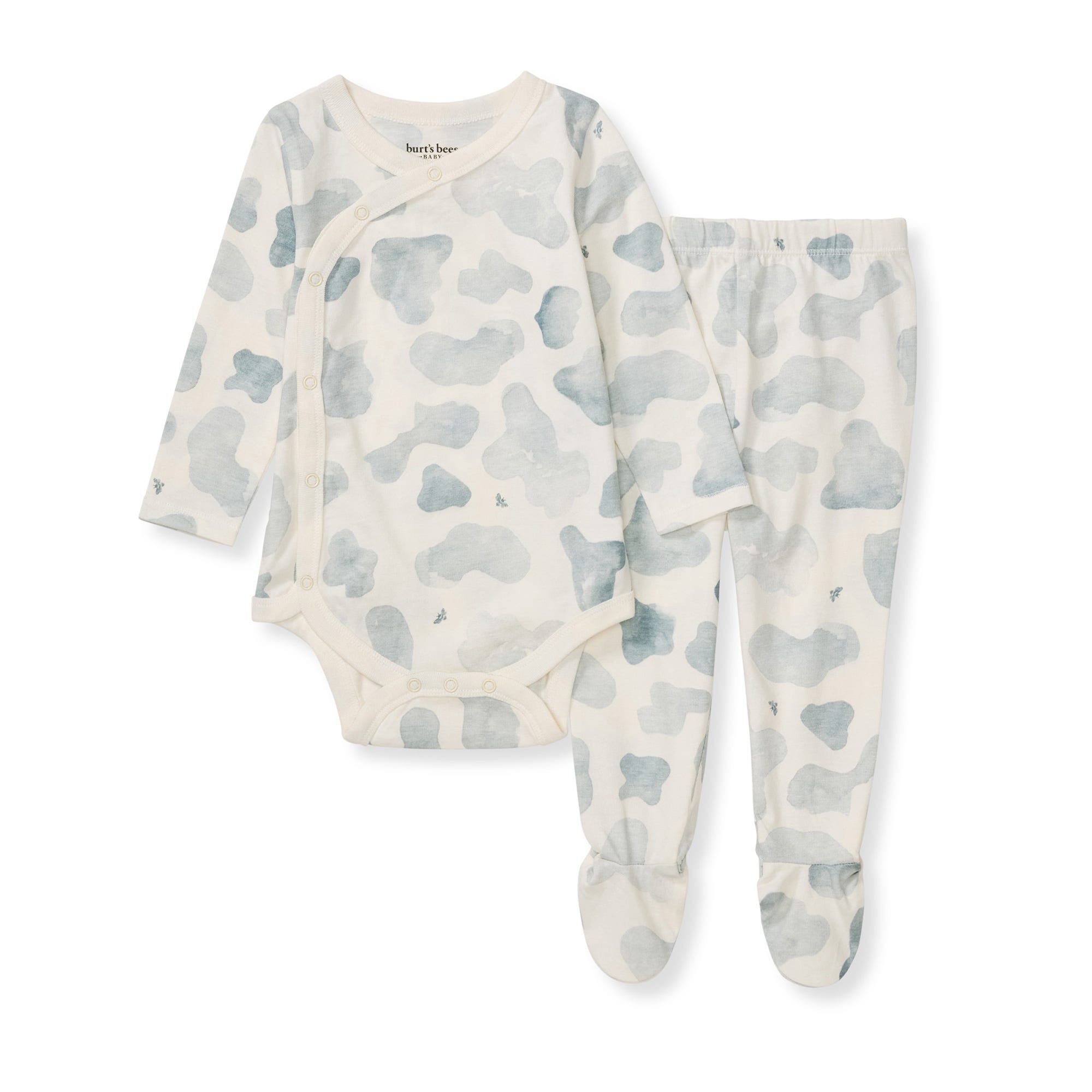 Mooo! Bodysuit & Pant Set - Muted Blue、mySite、g9winljtr