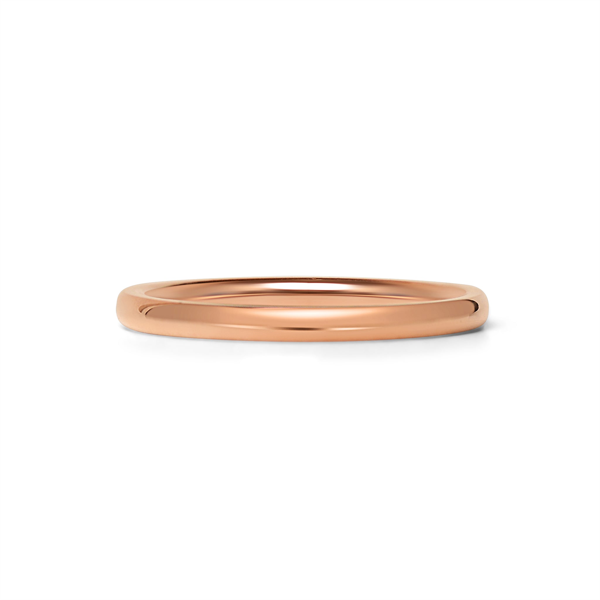 18K Rose Gold PVD Stainless Steel Rounded Blank Ring / CFR7008、mySite、dreamappss