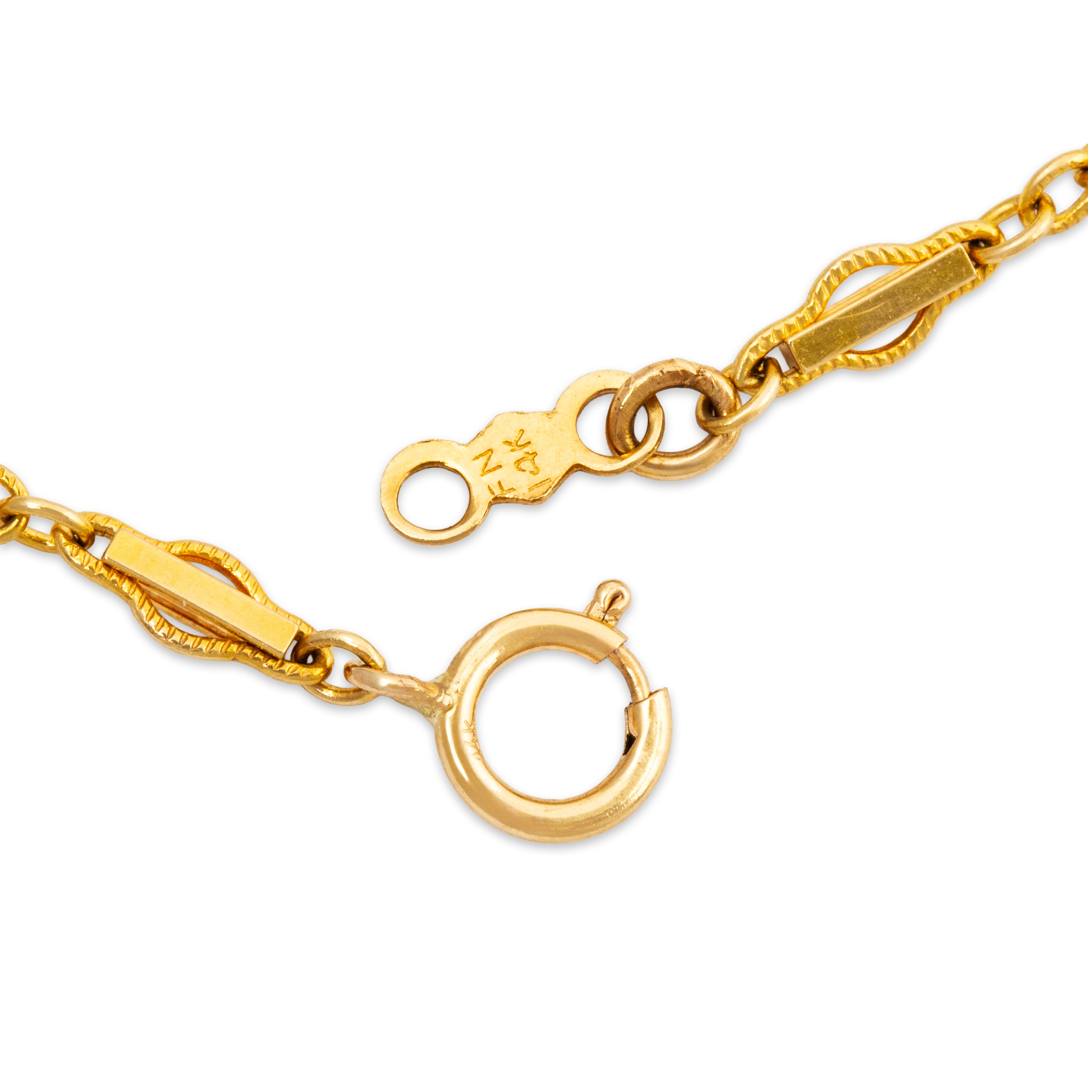 Vintage 14k Yellow Gold Lovely Openwork Link Necklace 24、mySite、hinf8tx79