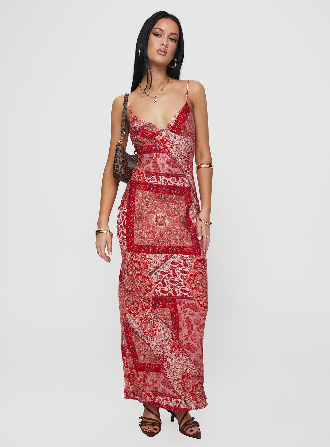 Sugar Plum Maxi Dress Red Paisley、mySite、solidvoid