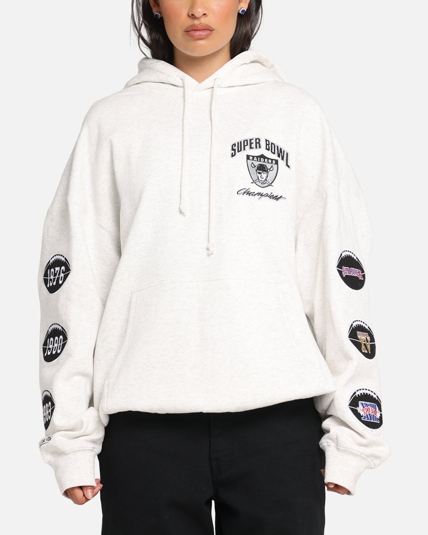 Mitchell & Ness Las Vegas Raiders National Champions Hoodie Silver Marle、mySite、zt4zffjzw