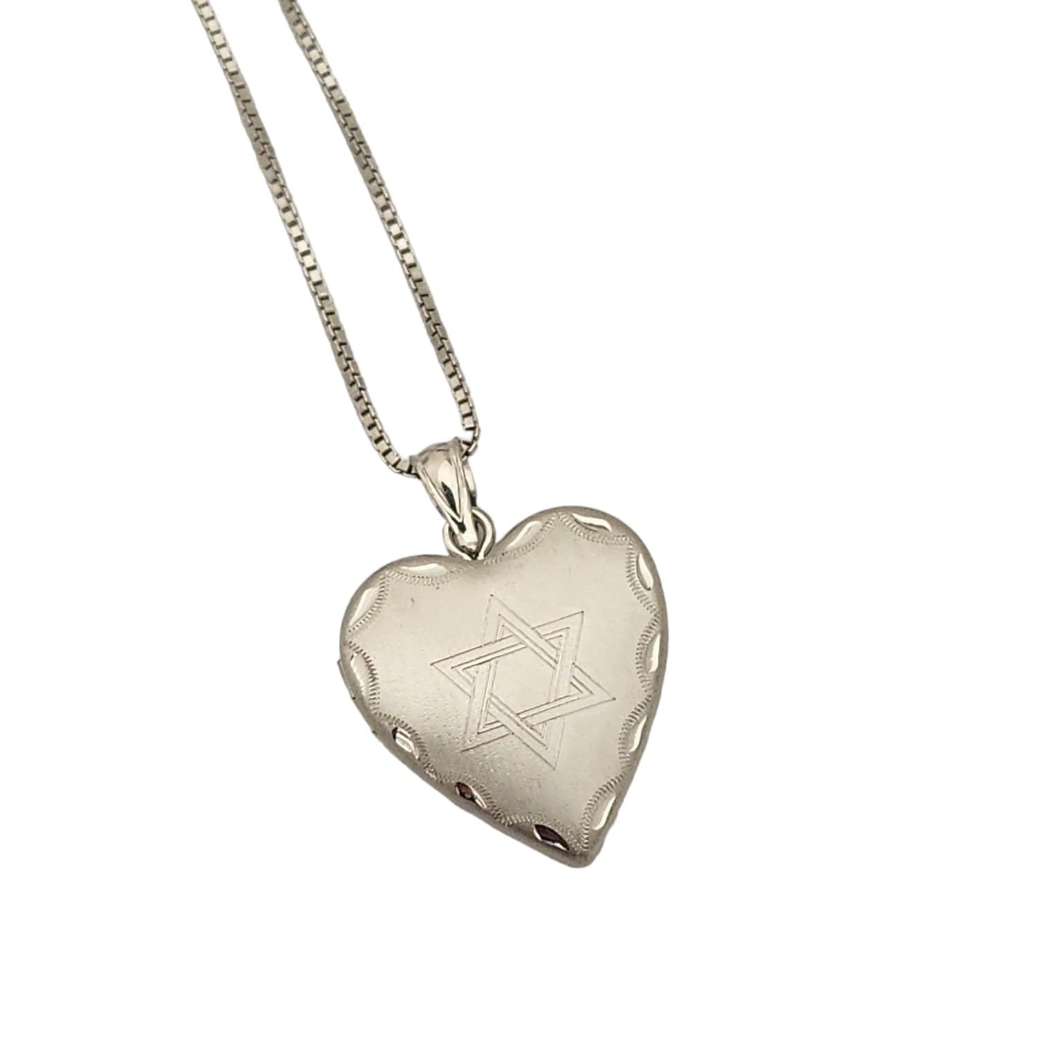 Star of David Heart Locket - Sterling Silver、mySite、topwebapps