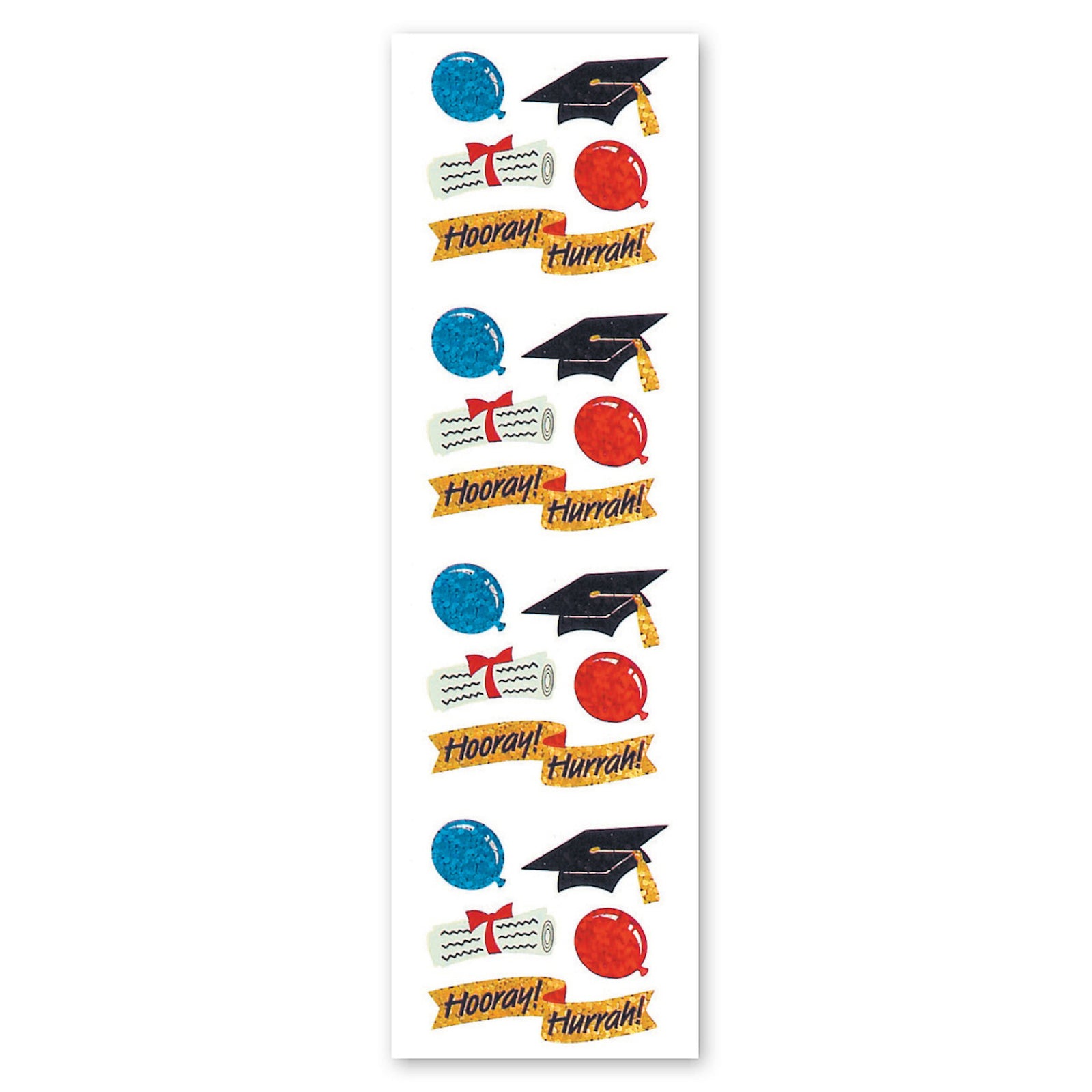  Graduation Sparkly Prismatic Stickers - Packaged、mySite、ghnorth