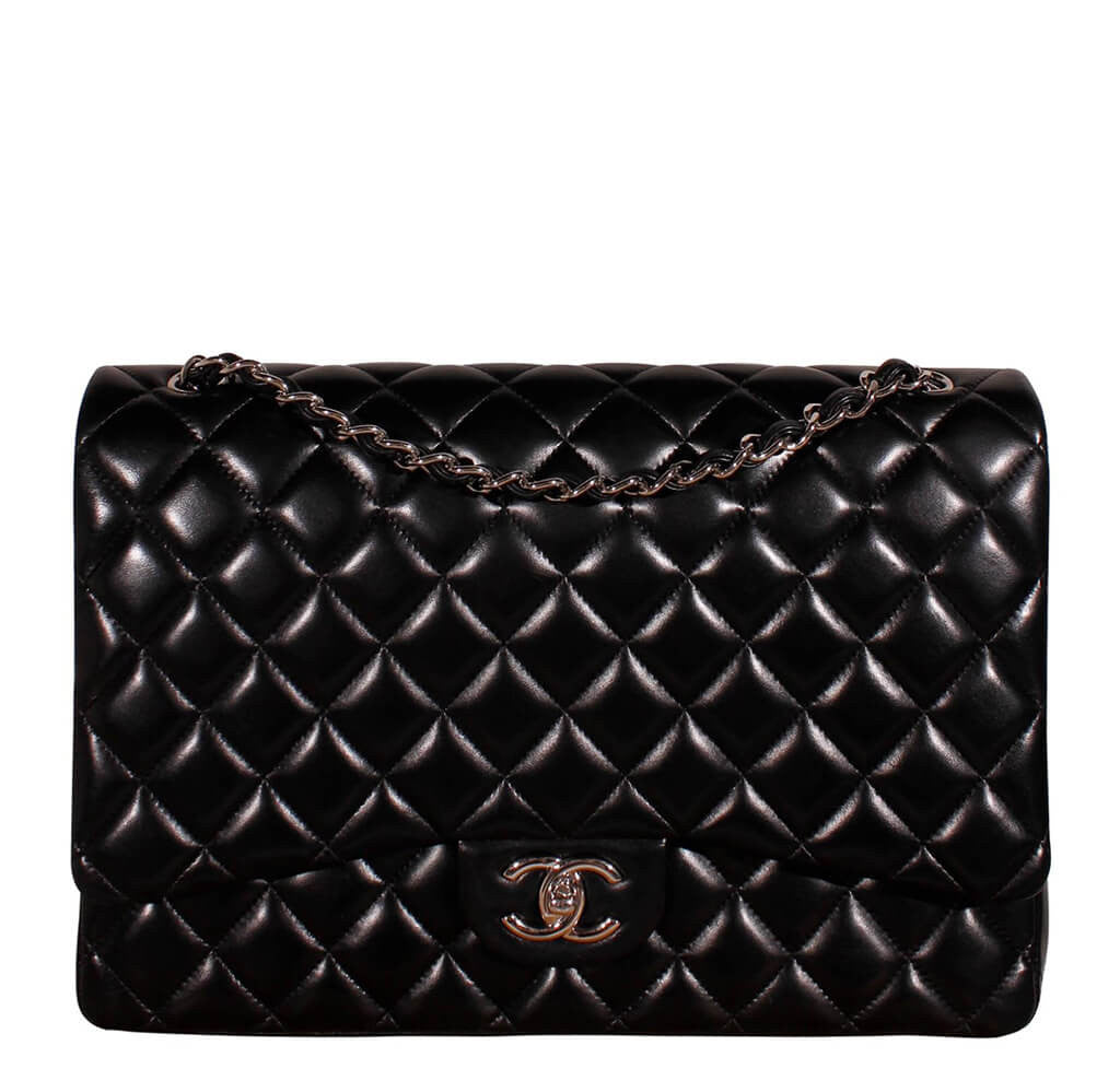 Chanel 2.55 Maxi Jumbo XL Double Flap Bag Black、mySite、garminoutage.com