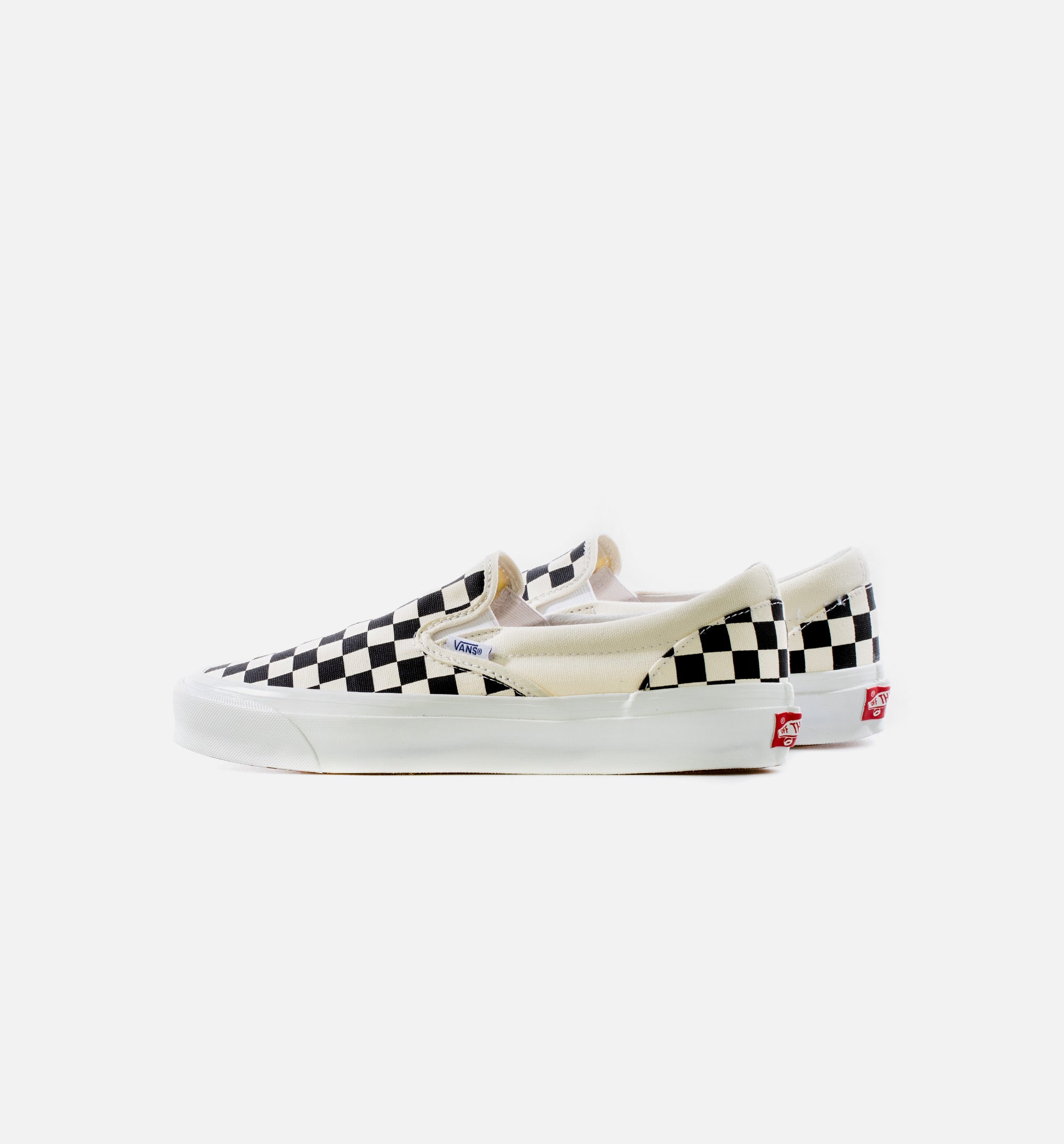 OG Classic Slip On LX Checkered Mens Skate Shoe - Black/Cream、mySite、dreamappss