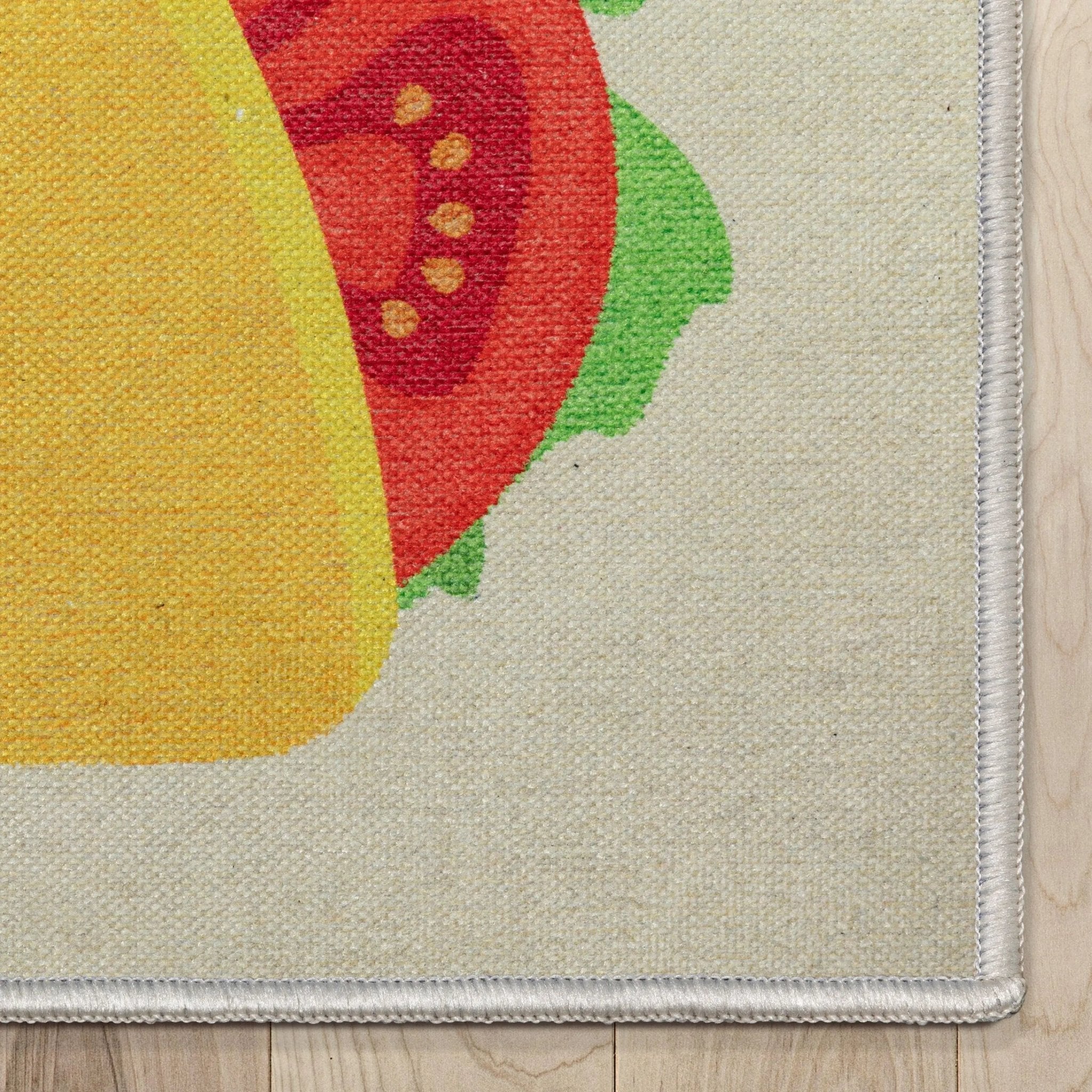 Double Taco Novelty Multi Yellow Flat-Weave Rug、mySite、gigharbornorthrealestate
