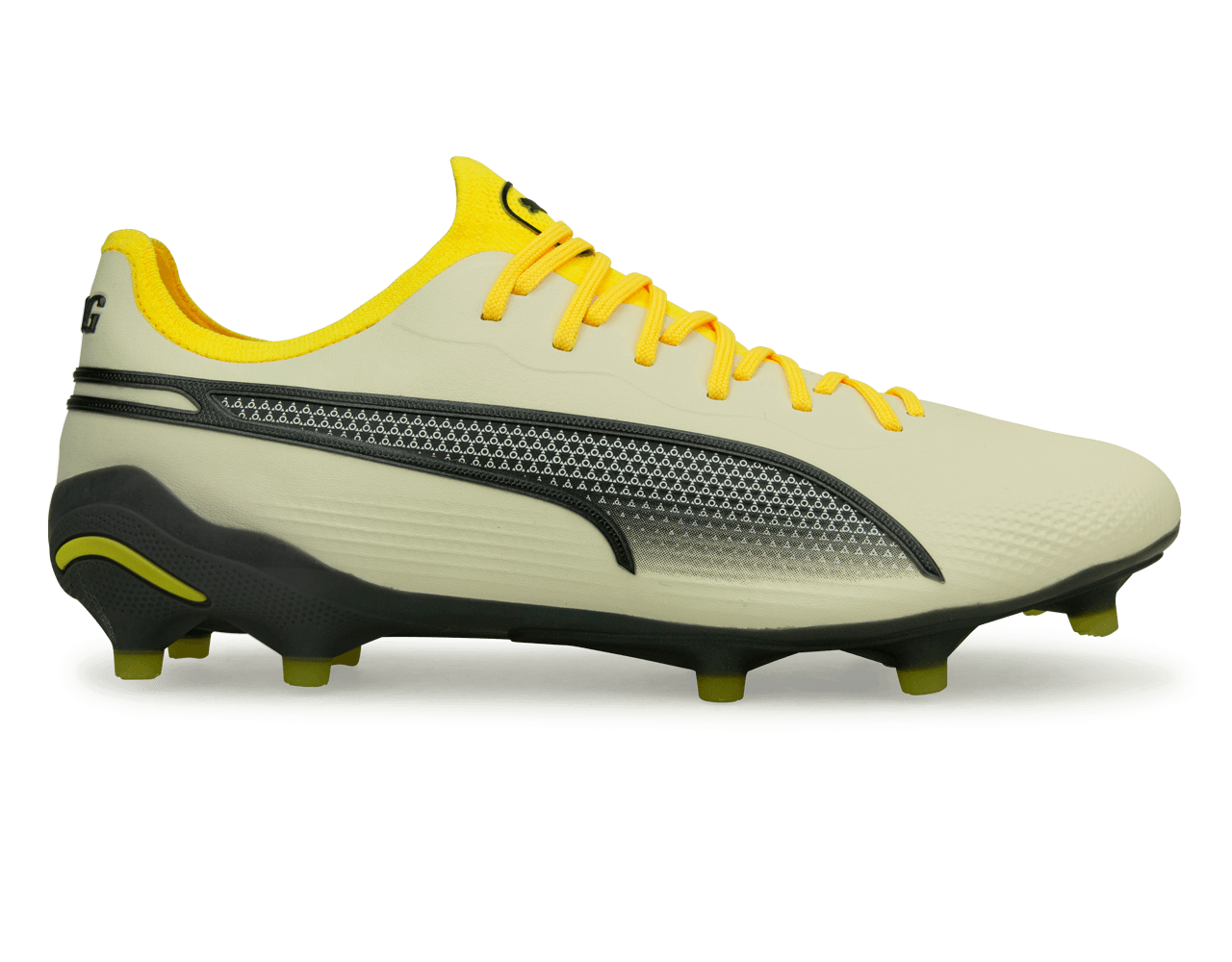 PUMA Men's King Ultimate FG/AG Alpine Snow/Asphalt Yellow、mySite、noshort