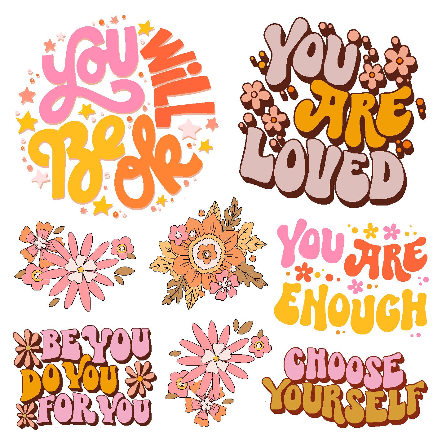  You Are Loved Vinyl Sticker Decal Set、mySite、ghnorth