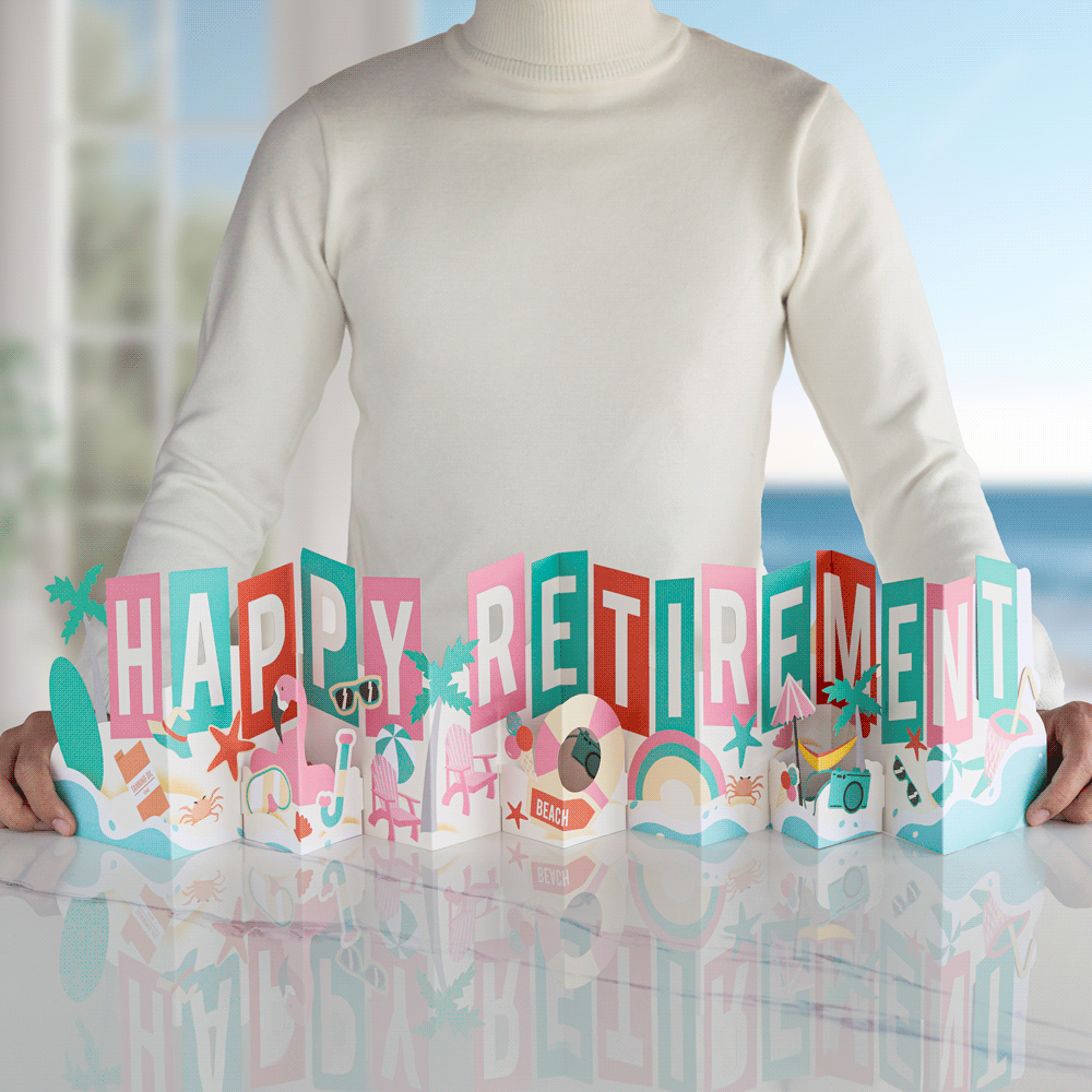 Happy Retirement Loooooong Card™ (Expands to 2 feet)、mySite、solidvoid