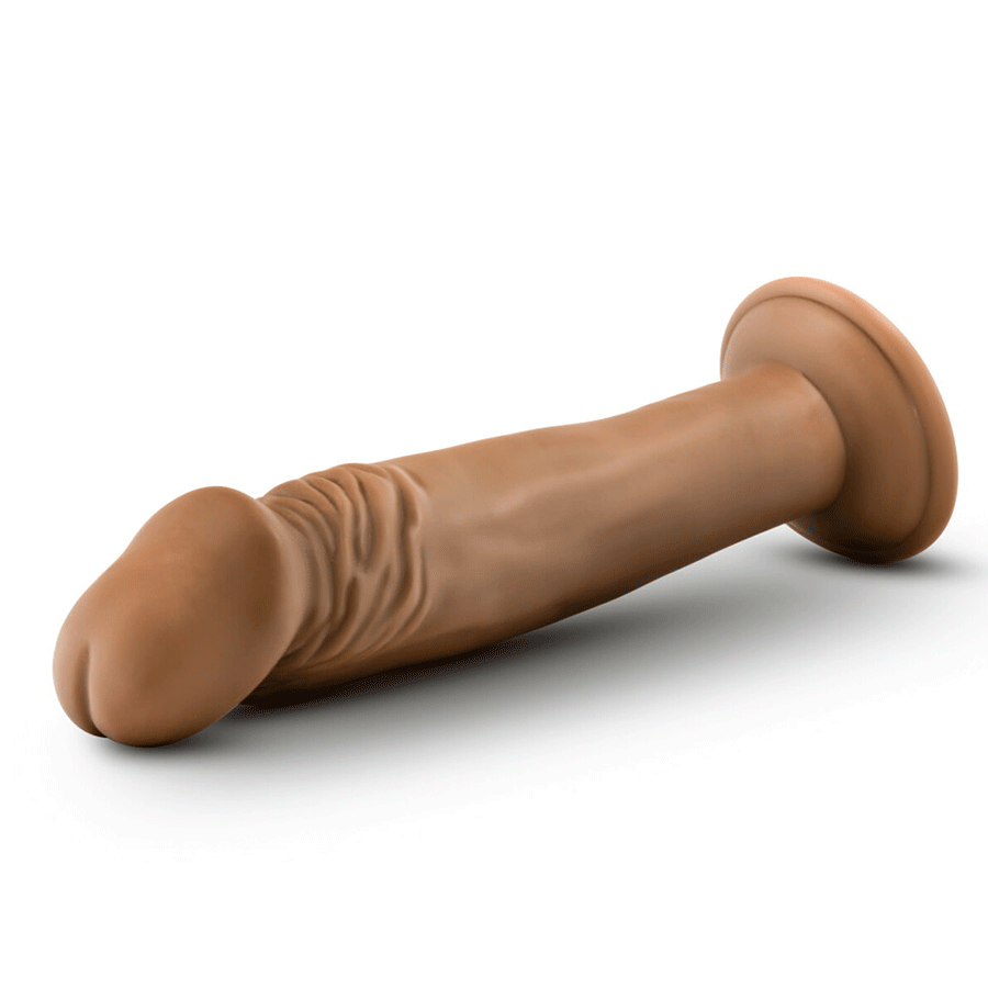 Dr. Skin Small 6 Inch Brown Starter Anal Suction Dildo by Blush Novelties、mySite、bottomscart