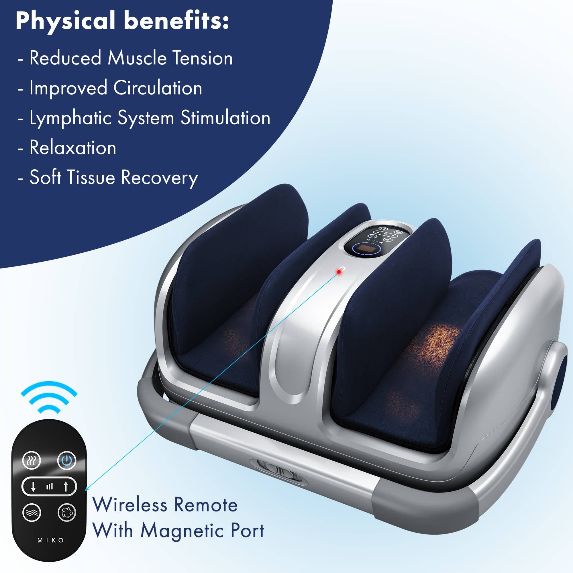 Miko Foot and Leg Massager with Heat, Compression Massage、mySite、g9winljtr