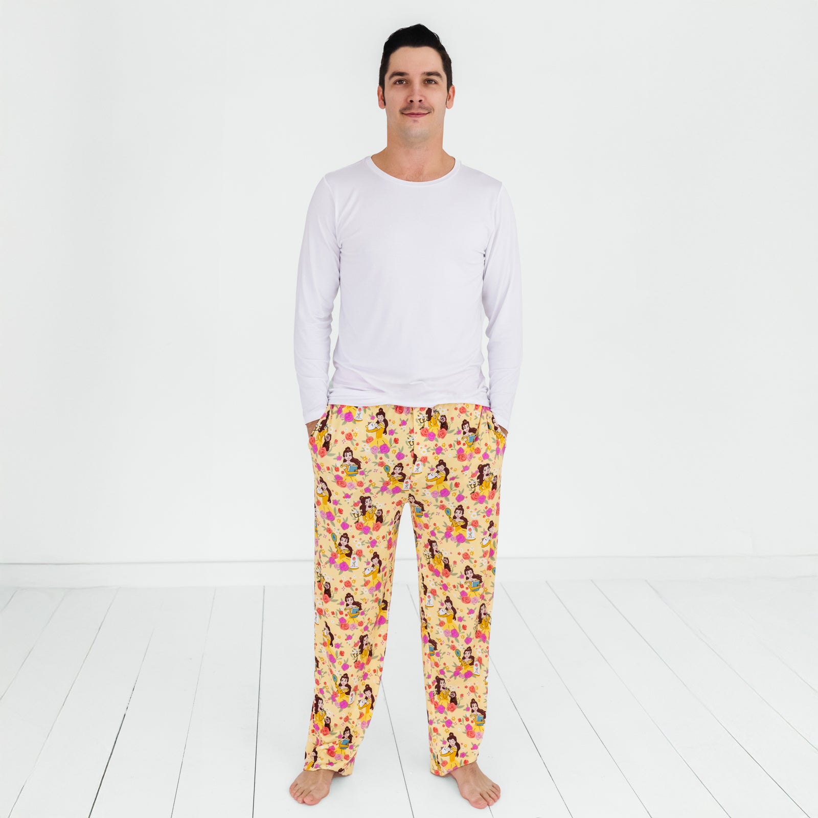 Disney Princess Belle Men's Pajama Pants、mySite、g9winljtr