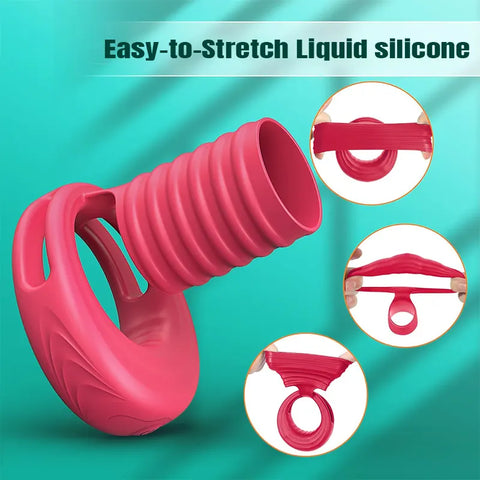 Vibrating Penis Ring with Sleeve