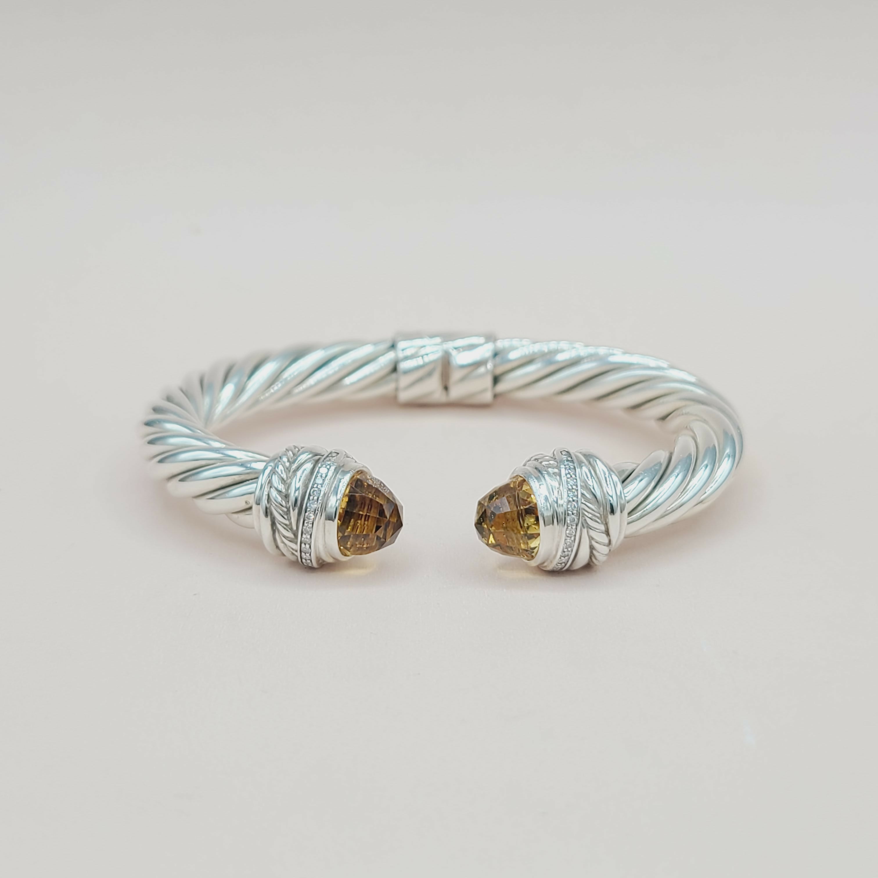 David Yurman Crossover Bracelet 8.5mm Citrine & Diamonds、mySite、hinf8tx79