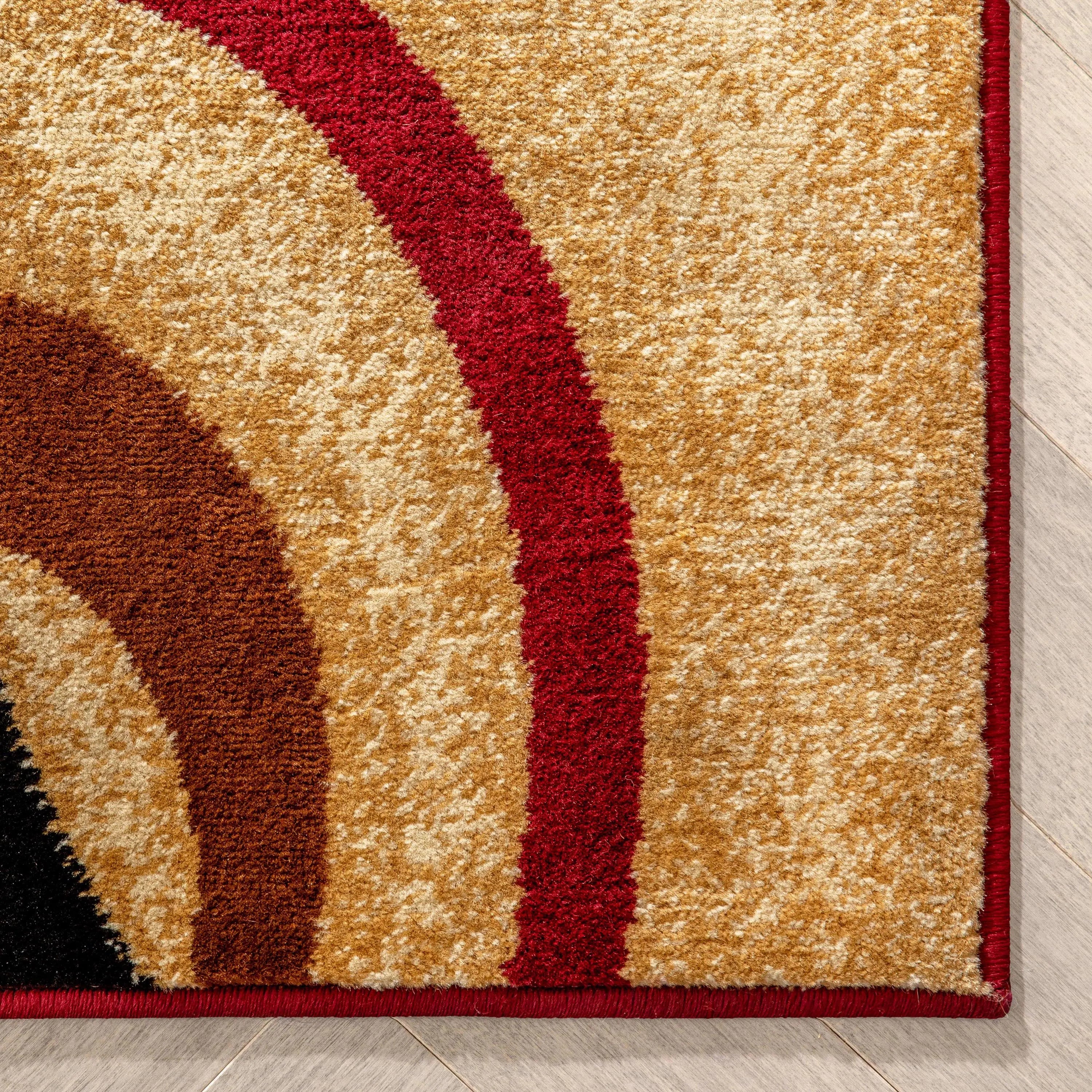 Arcs & Shapes Red Modern Rug、mySite、gigharbornorthrealestate