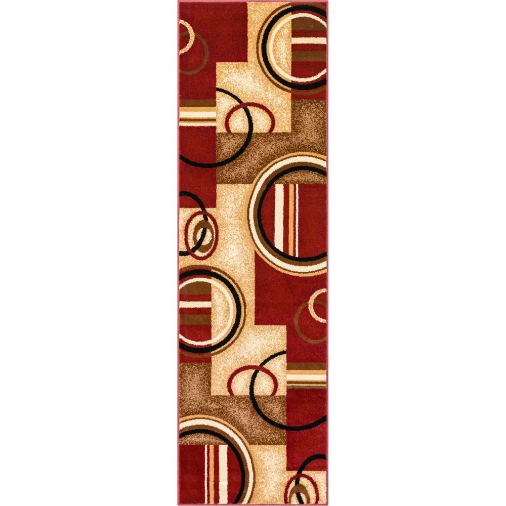 Arcs & Shapes Red Modern Rug、mySite、gigharbornorthrealestate