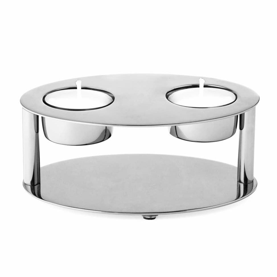 Guilded Tealight Shabbat Candle Holder - Silver、mySite、topwebapps