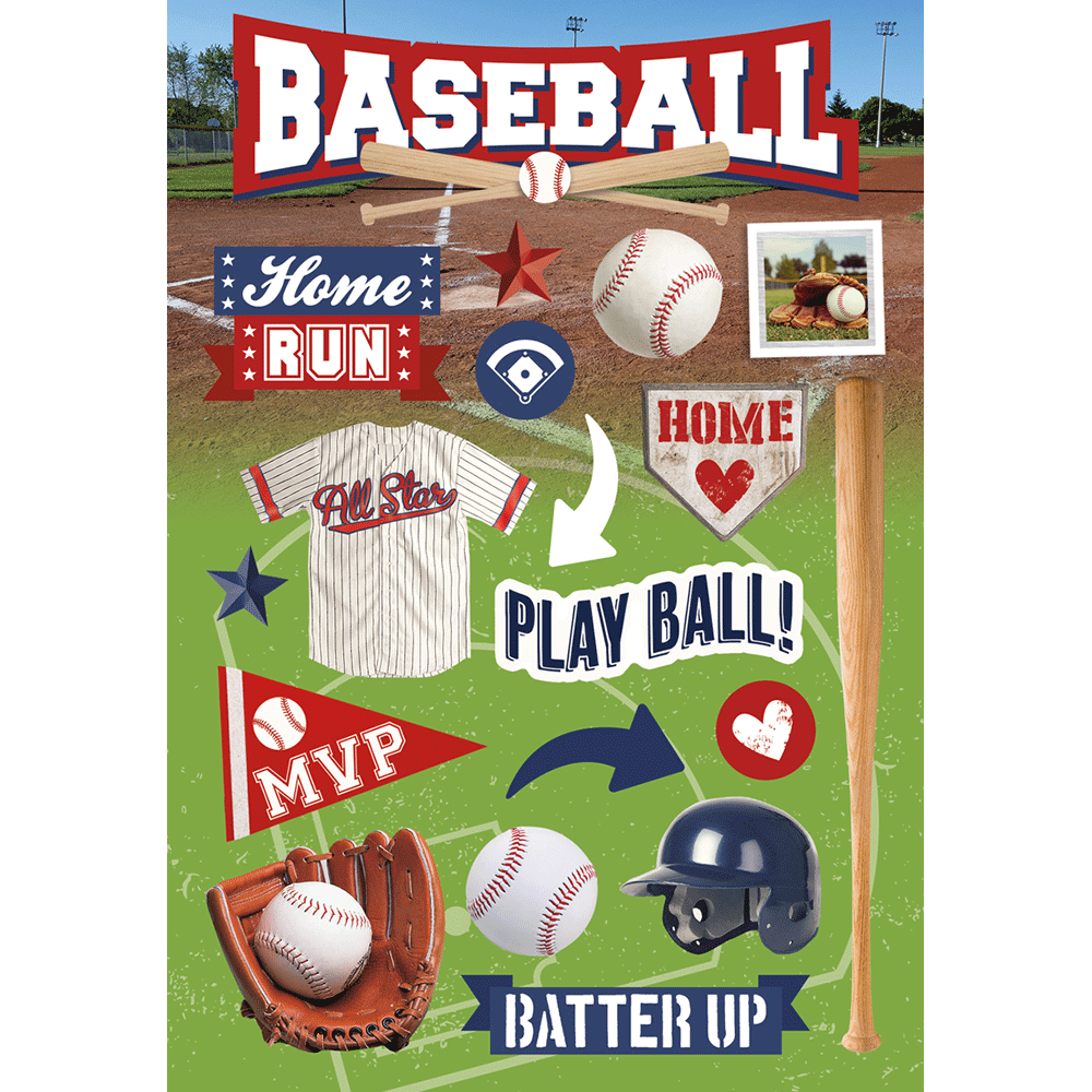  Baseball Essentials Dimensional Stickers、mySite、ghnorth