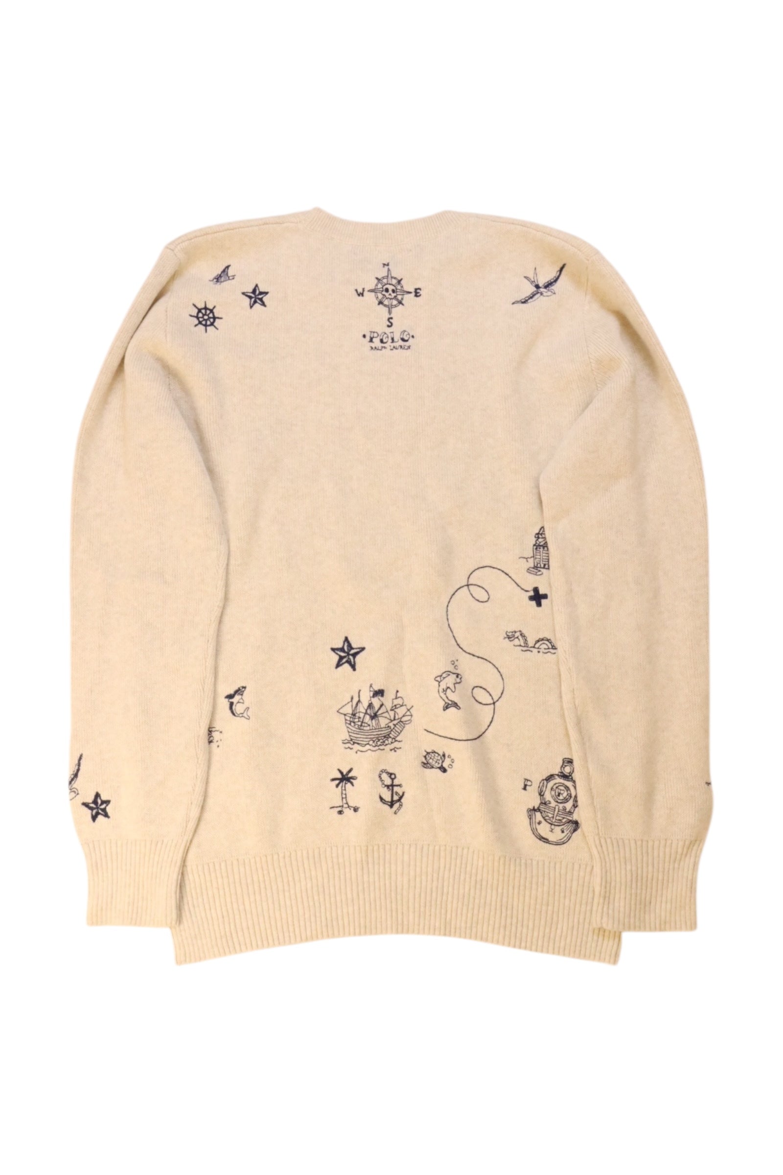 Polo Ralph Lauren Knit Sweater With Nautical Embroidery, Size 10-12Y、mySite、g9winljtr