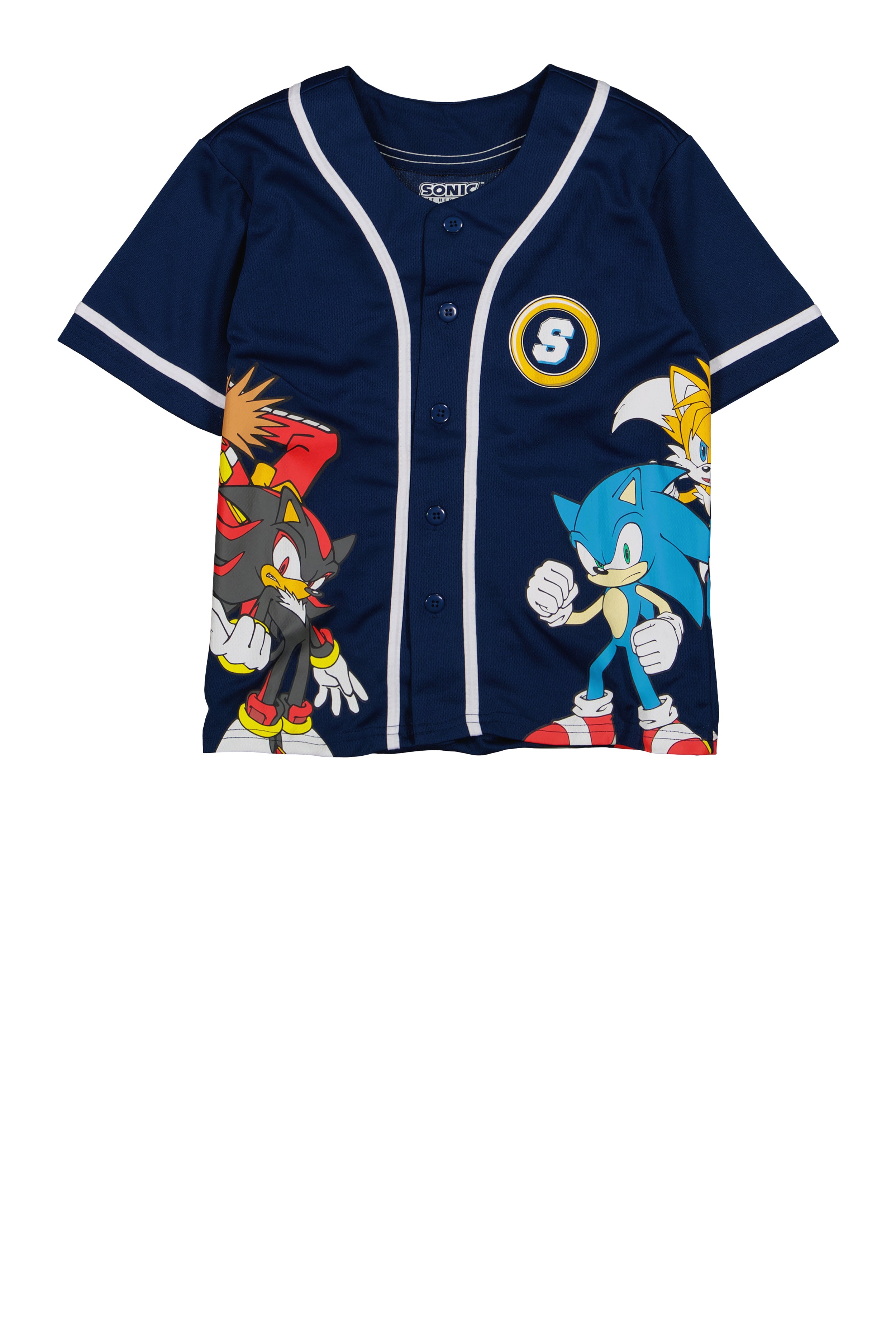 Boys Sonic Hedgehog Baseball Jersey、mySite、camillekostekn