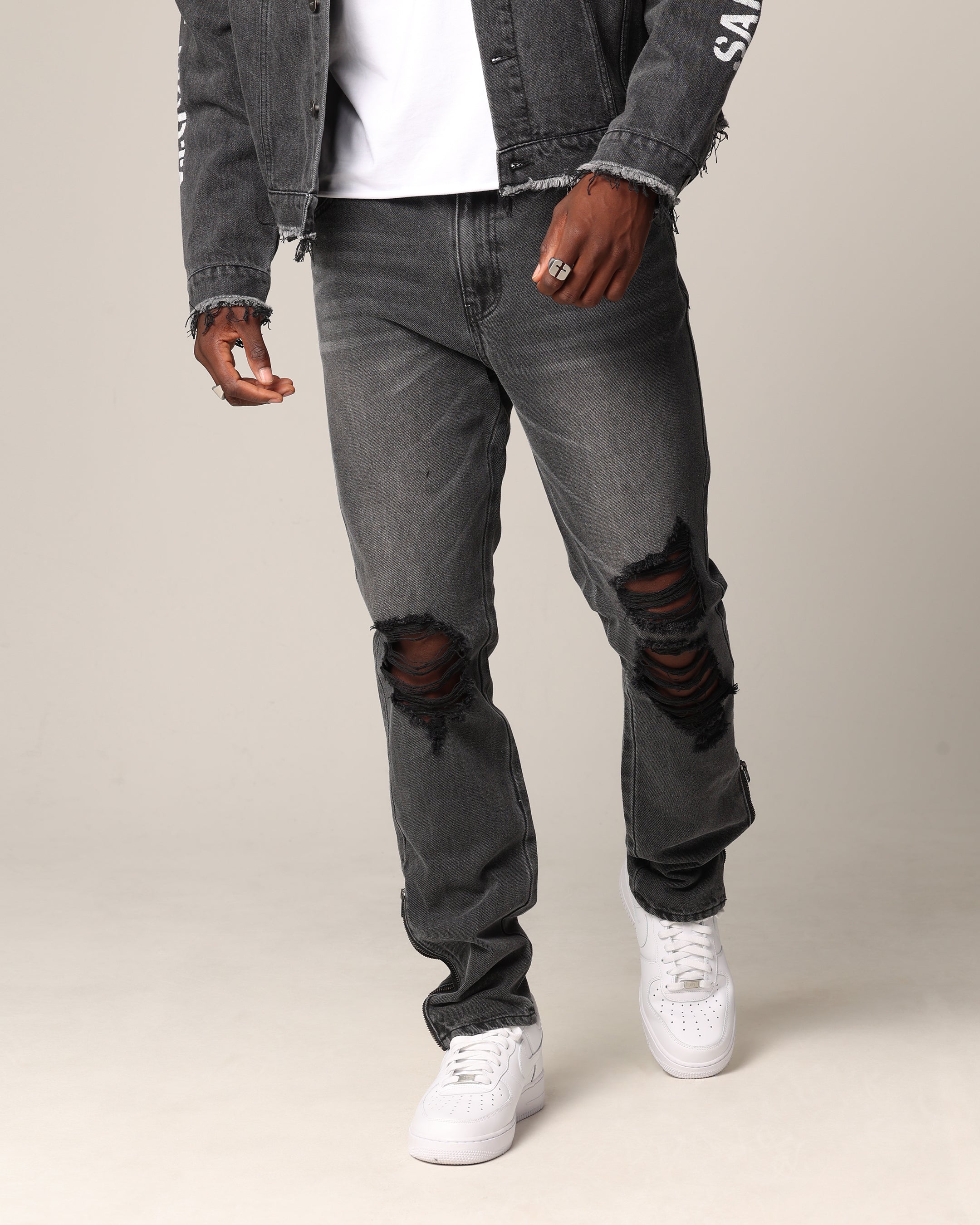 Saint Morta Deadbeat Fimi Jeans Grey Ash、mySite、zt4zffjzw