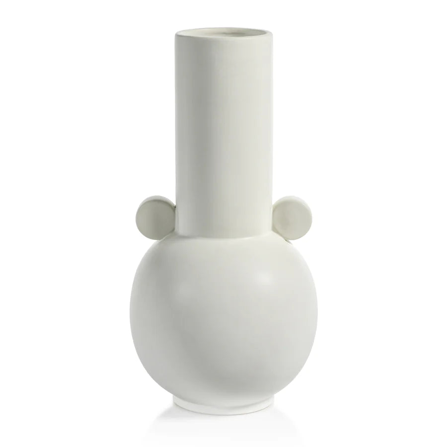  Baden Matte White Ceramic Vase、mySite、elrpsem3k