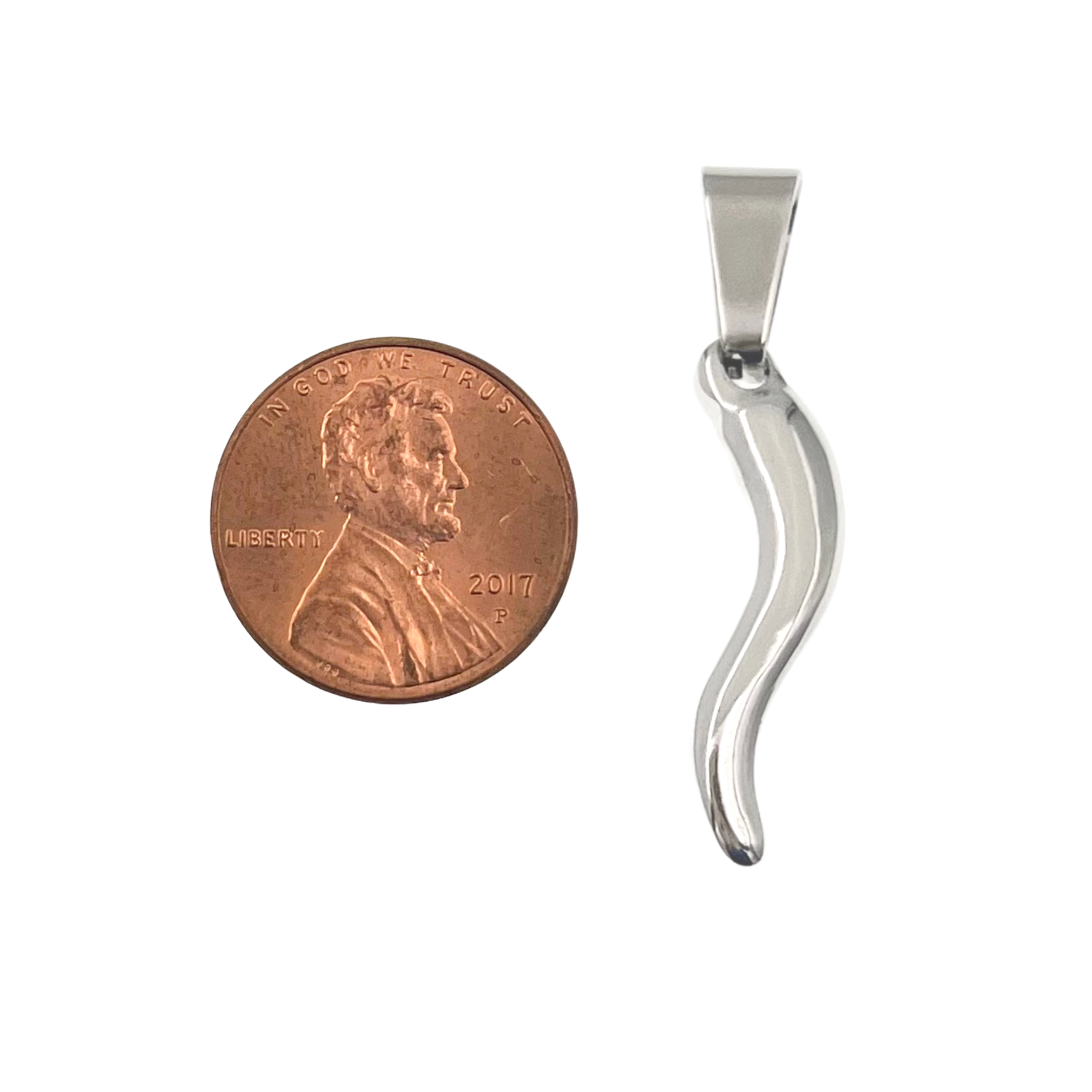 Small Italian Horn Cornicello Stainless Steel Pendant / PDJ5002、mySite、dreamappss
