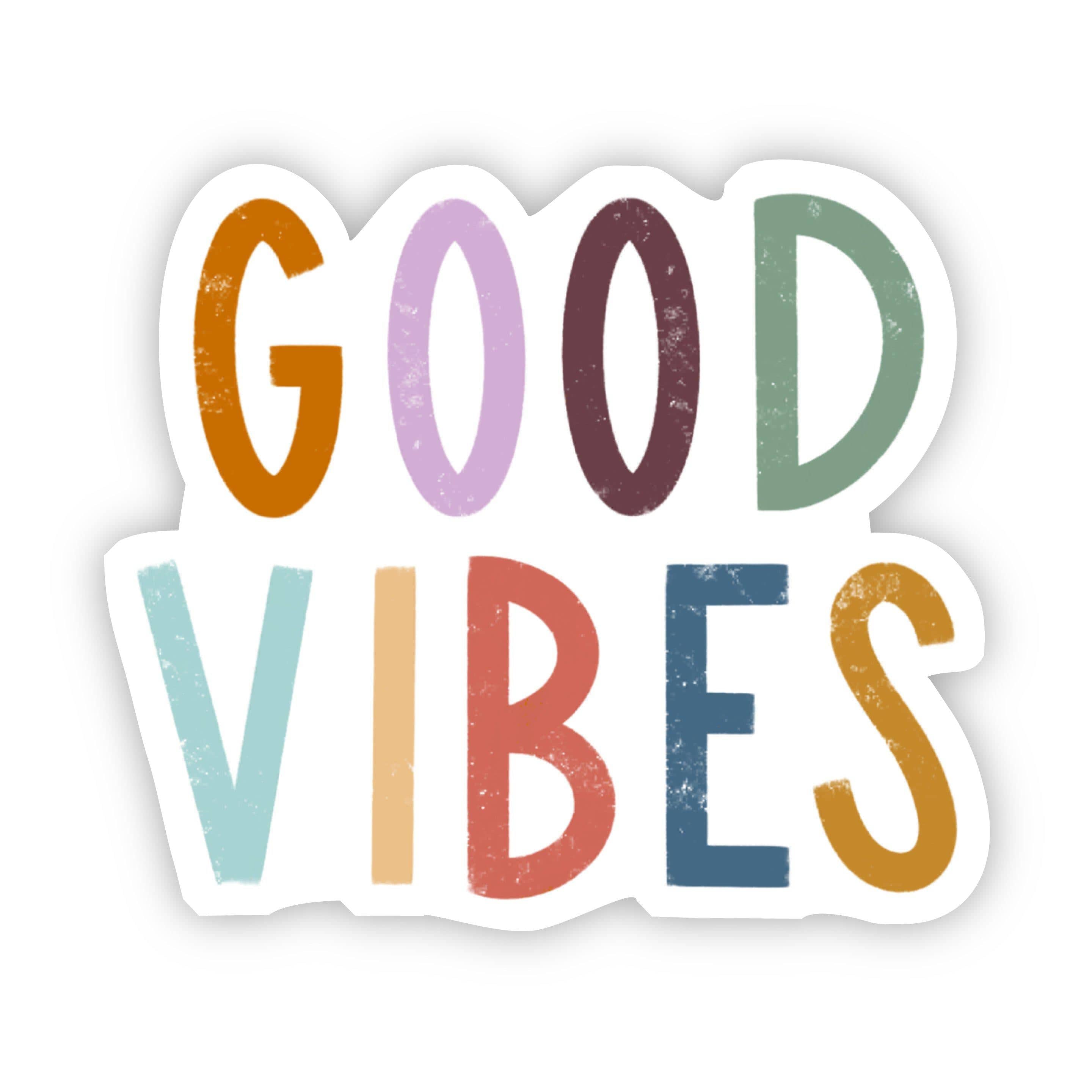  Good Vibes Multicolor Lettering Sticker、mySite、elrpsem3k