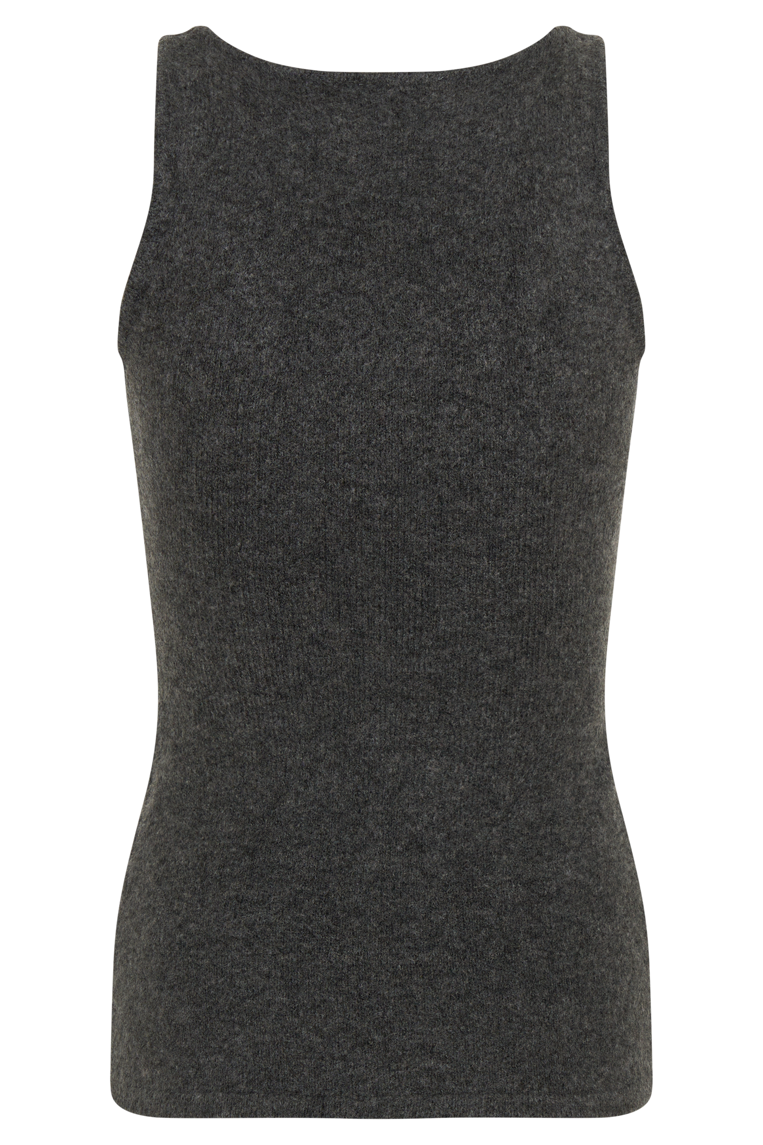 Shyann Sleeveless Longline Knit Top - Charcoal Marle、mySite、solidvoid