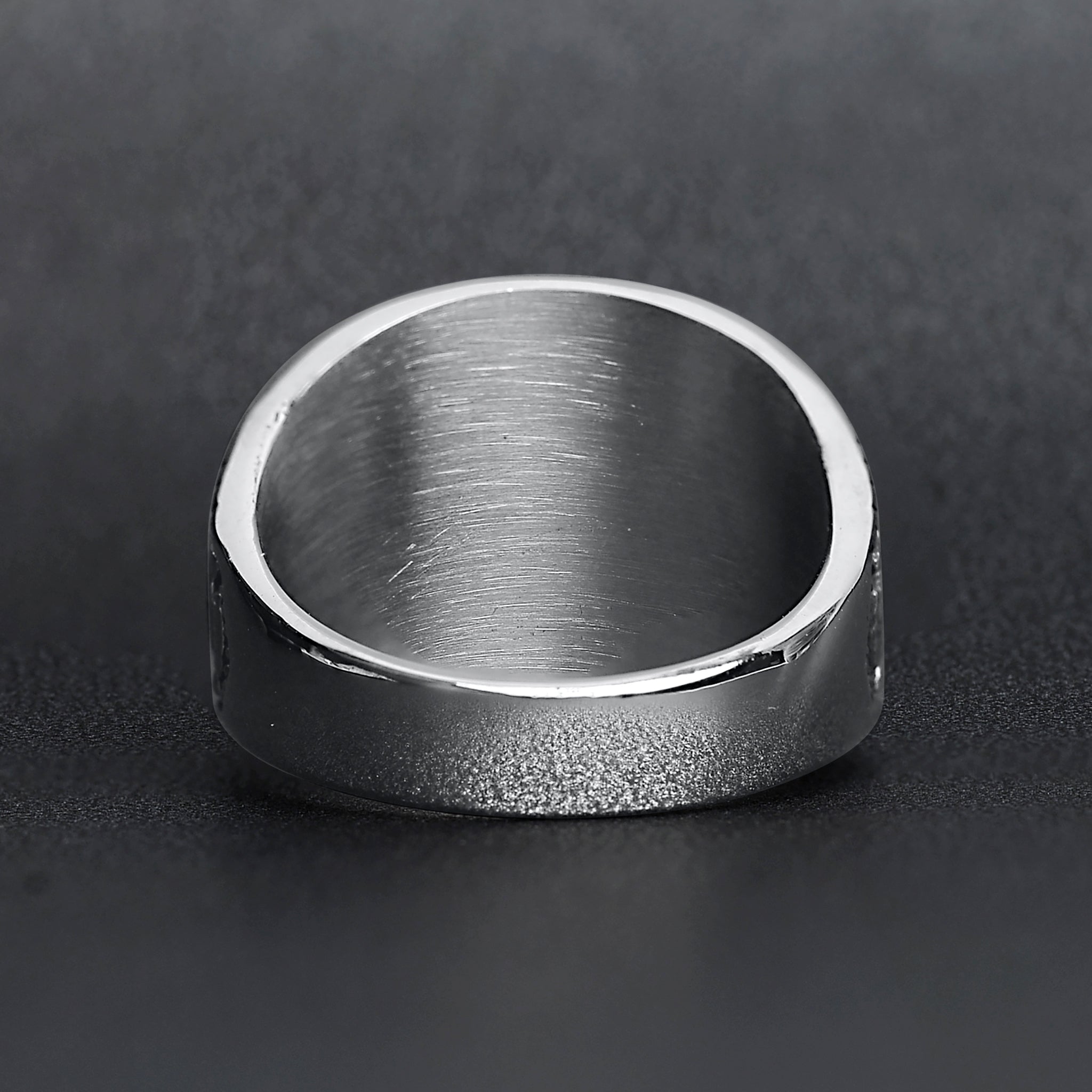 United States Navy Dark Blue Center Stone Stainless Steel Women's Ring / MCR4103、mySite、dreamappss