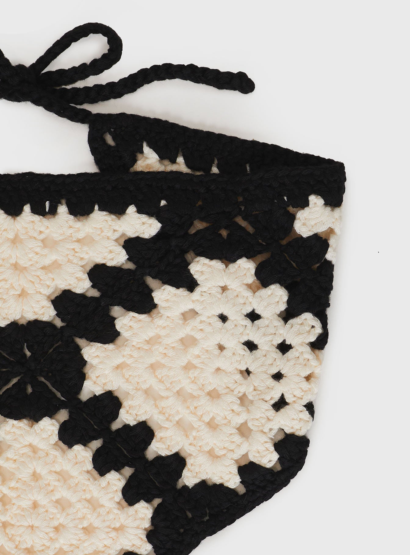 Scheana Crochet Headband Black / Cream、mySite、solidvoid