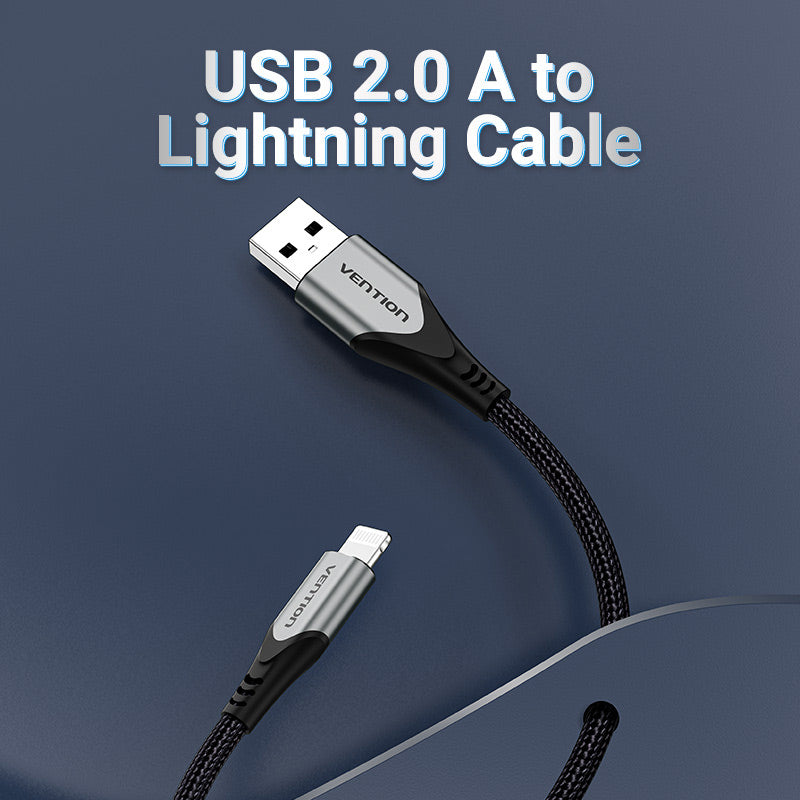 Vention USB 2.0 A to Lightning Cable Aluminum Alloy Type、mySite、fannypackpong