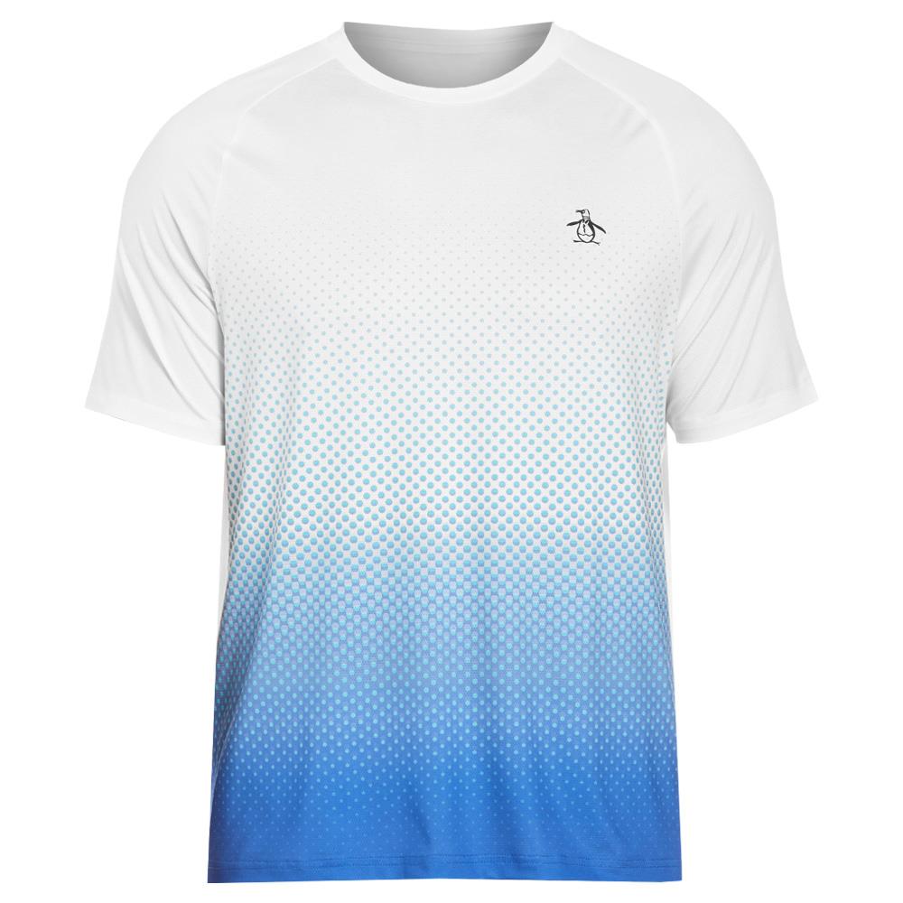 Penguin Men's Performance Ombre Tee - Bright White/Blue