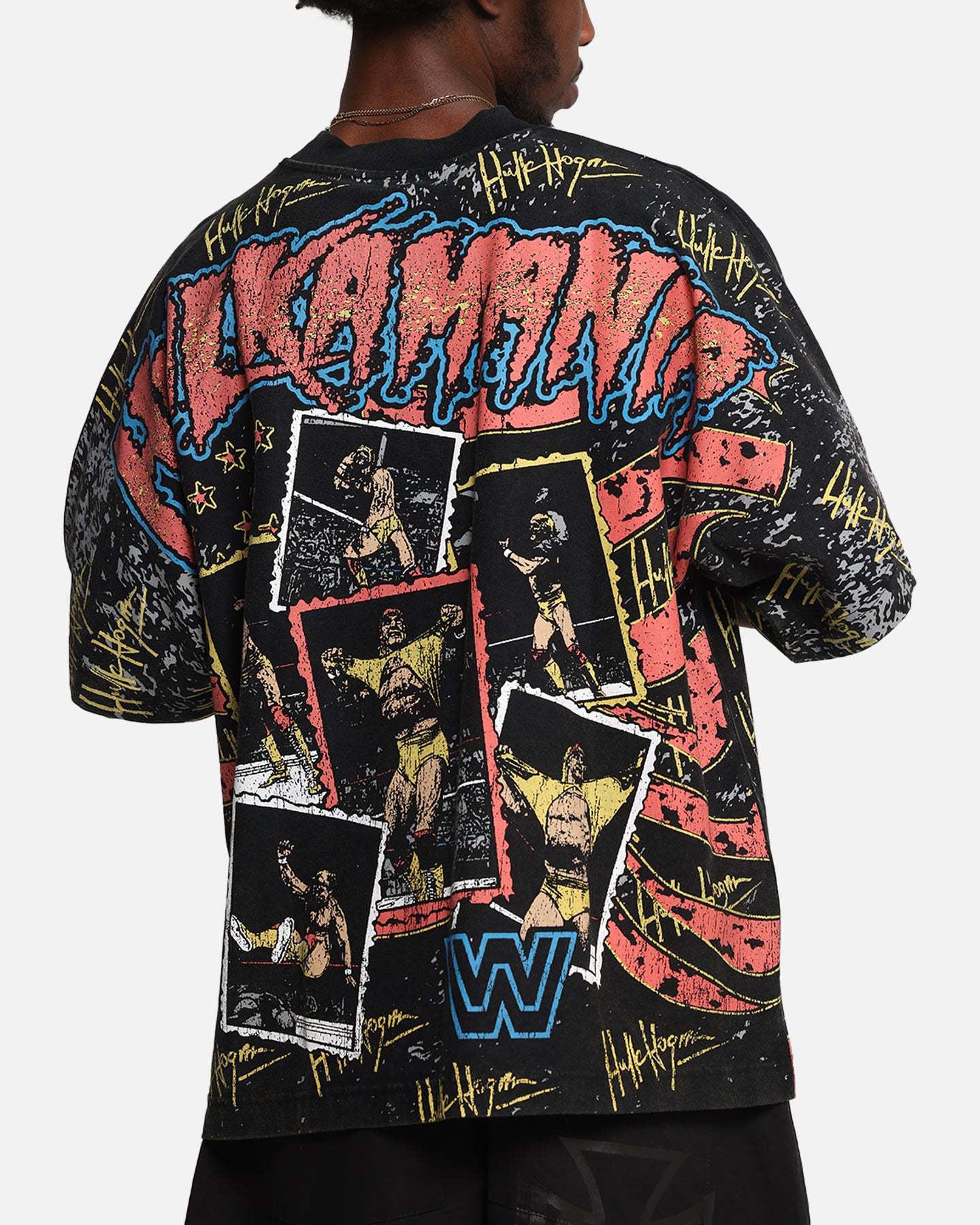 Culture Kings X WWE Hulk Hogan All Over Print T-Shirt Black、mySite、zt4zffjzw