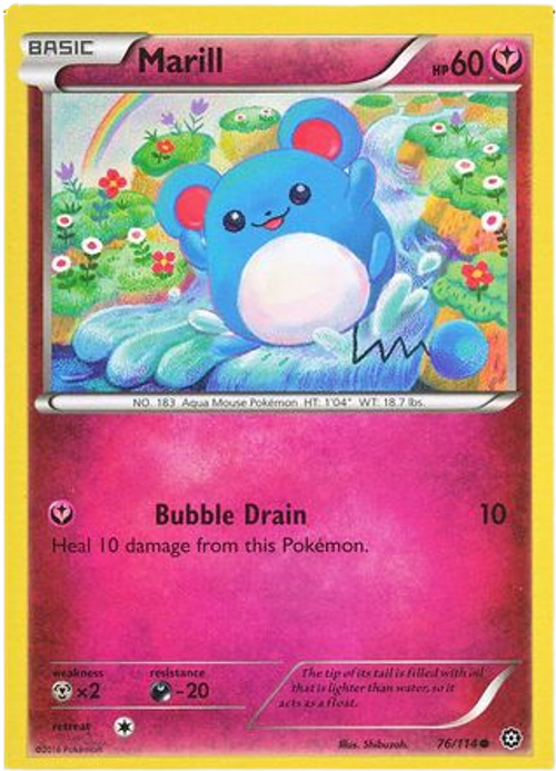 Marill - 76/114 - Common - XY Steam Siege (Square Cut Misprint)、mySite、waistdrama
