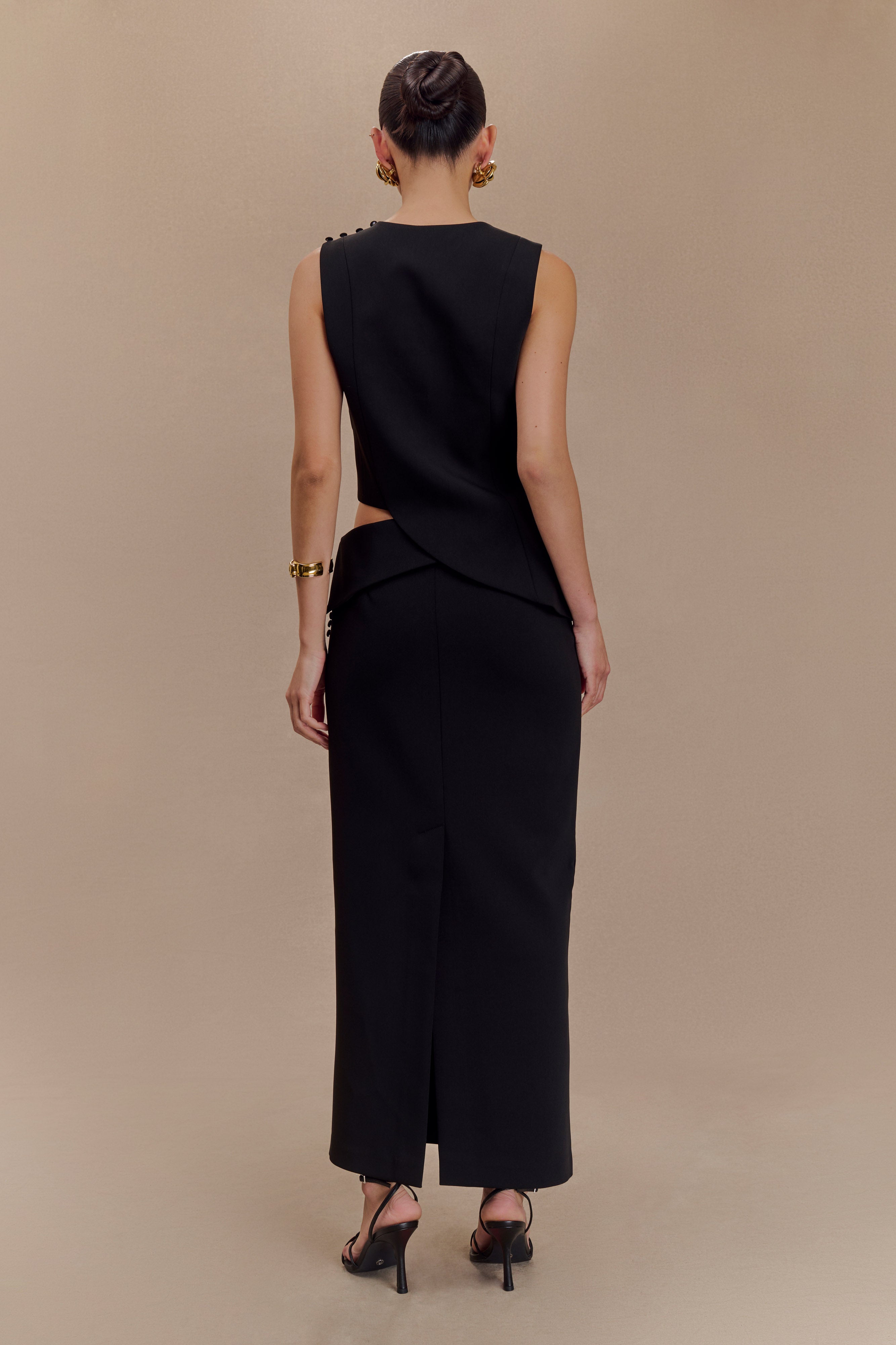 Astrid Suiting Midi Skirt - Black、mySite、solidvoid