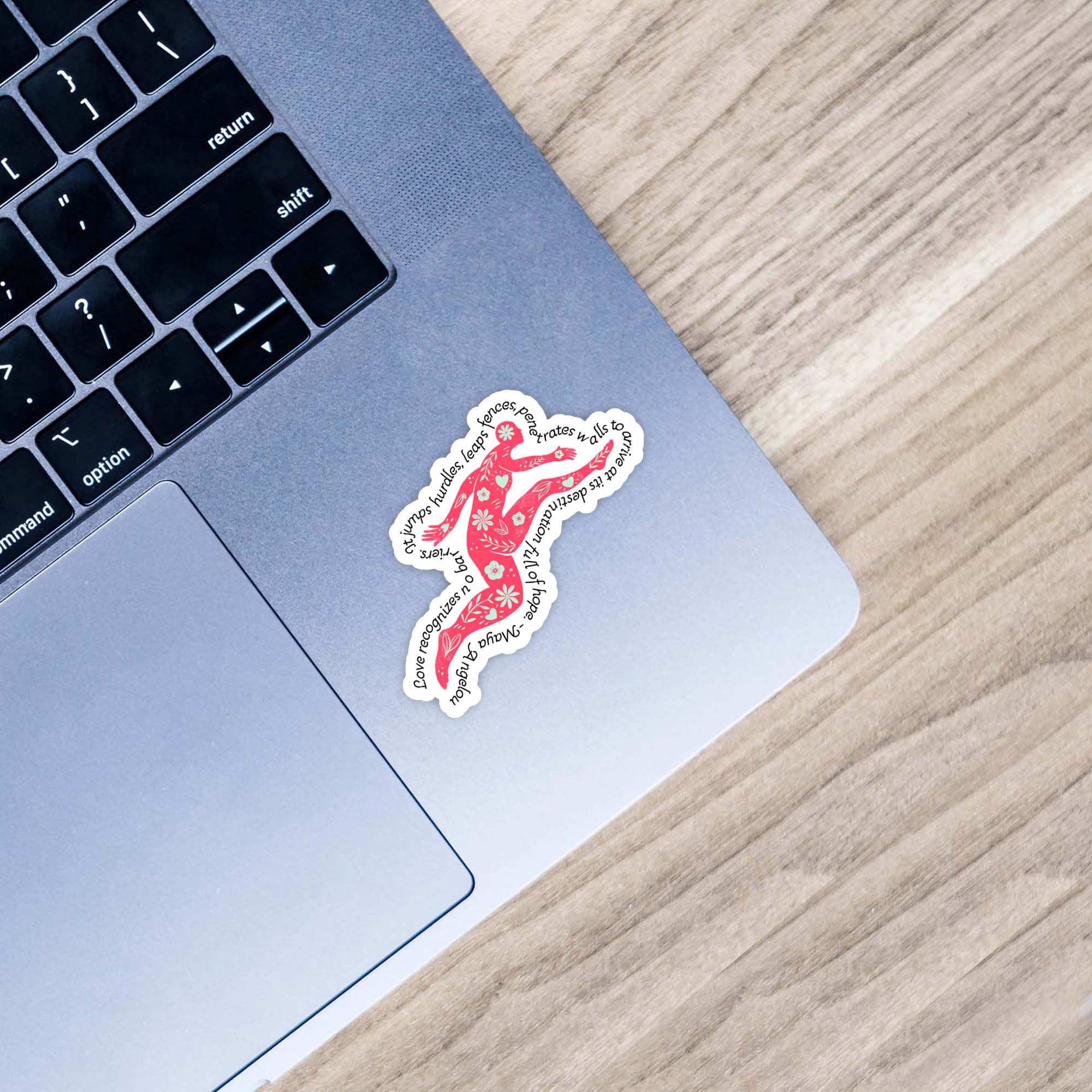  Love Recognizes No Barriers Quote Sticker - Pink、mySite、elrpsem3k