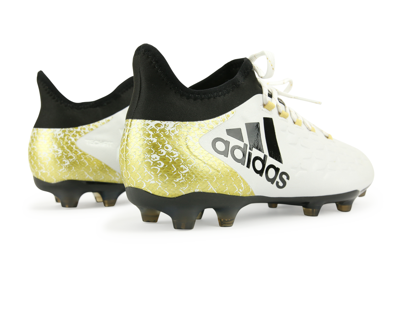 adidas Men's X 16.2 FG/AG White/Core Black/Gold Metalic、mySite、noshort