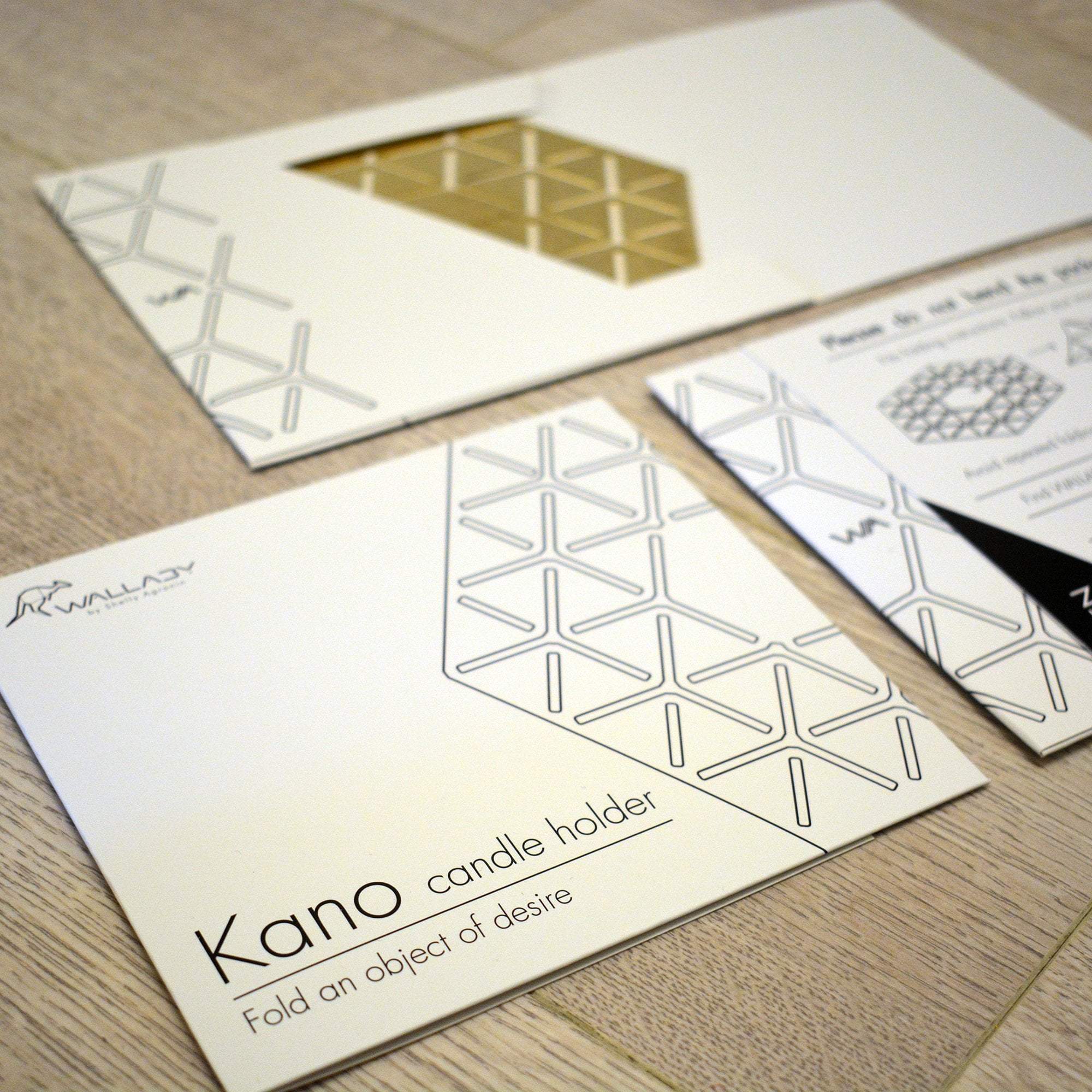 Kano Shabbat Candlesticks Set by Studio Wallaby - Brass、mySite、topwebapps