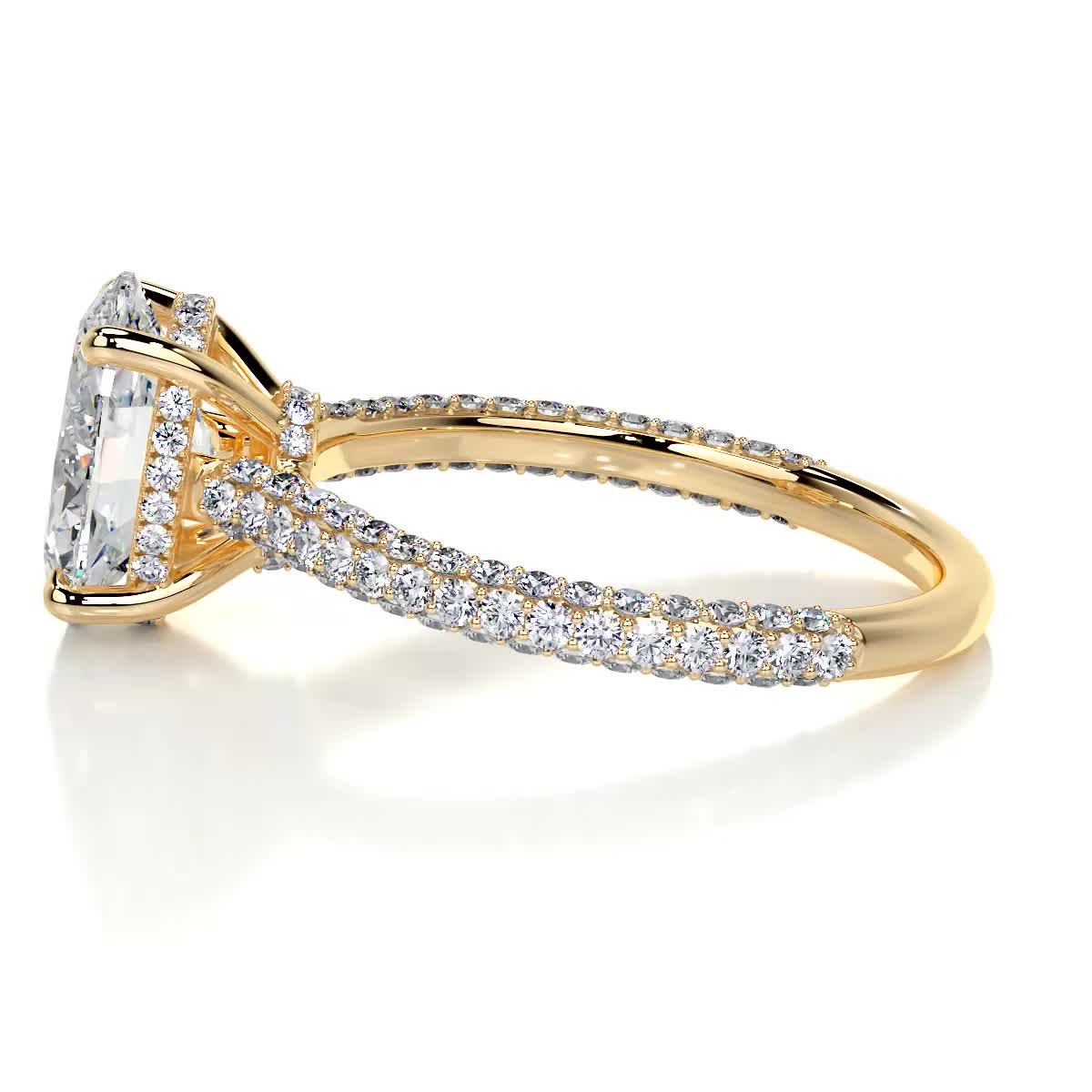 Rebecca Moissanite & Diamond Ring -18K Yellow Gold (RTS)、mySite、hinf8tx79