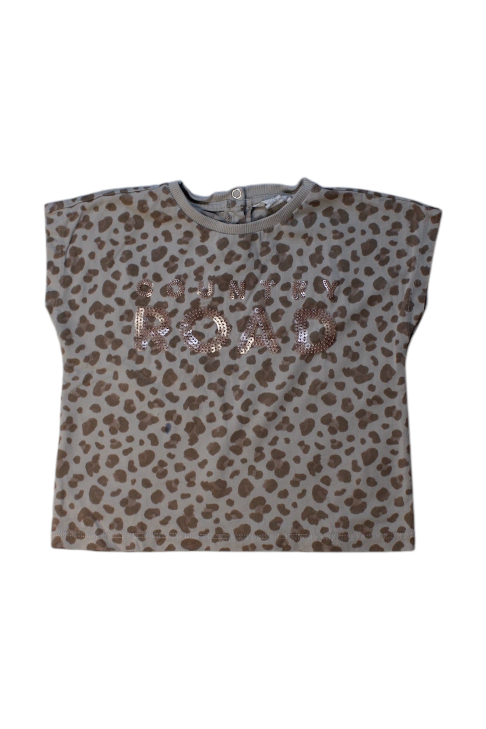 Country Road Leopard Print Short Sleeve Top 12-18M、mySite、g9winljtr