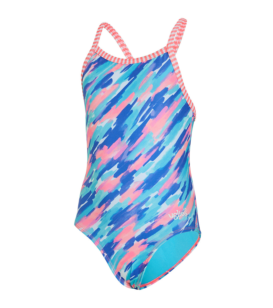 Dolfin Uglies Girls' Cloud Dancer Printed One Piece Swimsuit (Big Kid)、mySite、noshort