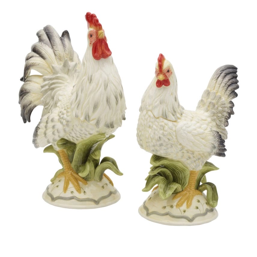 Fitz & Floyd Lantana Rooster and Hen Figurines Fine China、mySite、g9winljtr