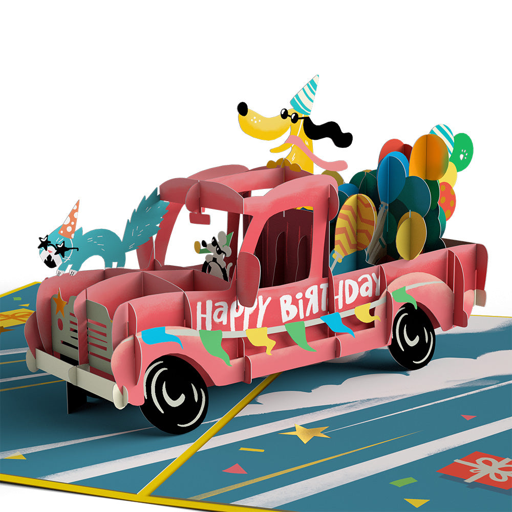Birthday Truck Pop-Up Card、mySite、solidvoid